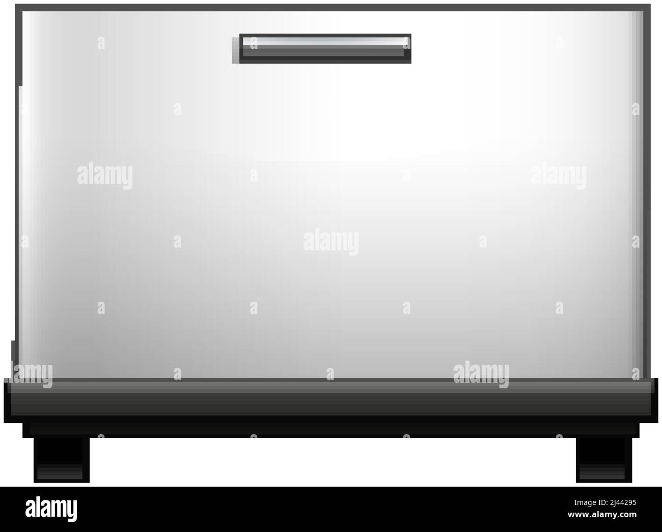 Refridgerator on white background illustration Stock Vector