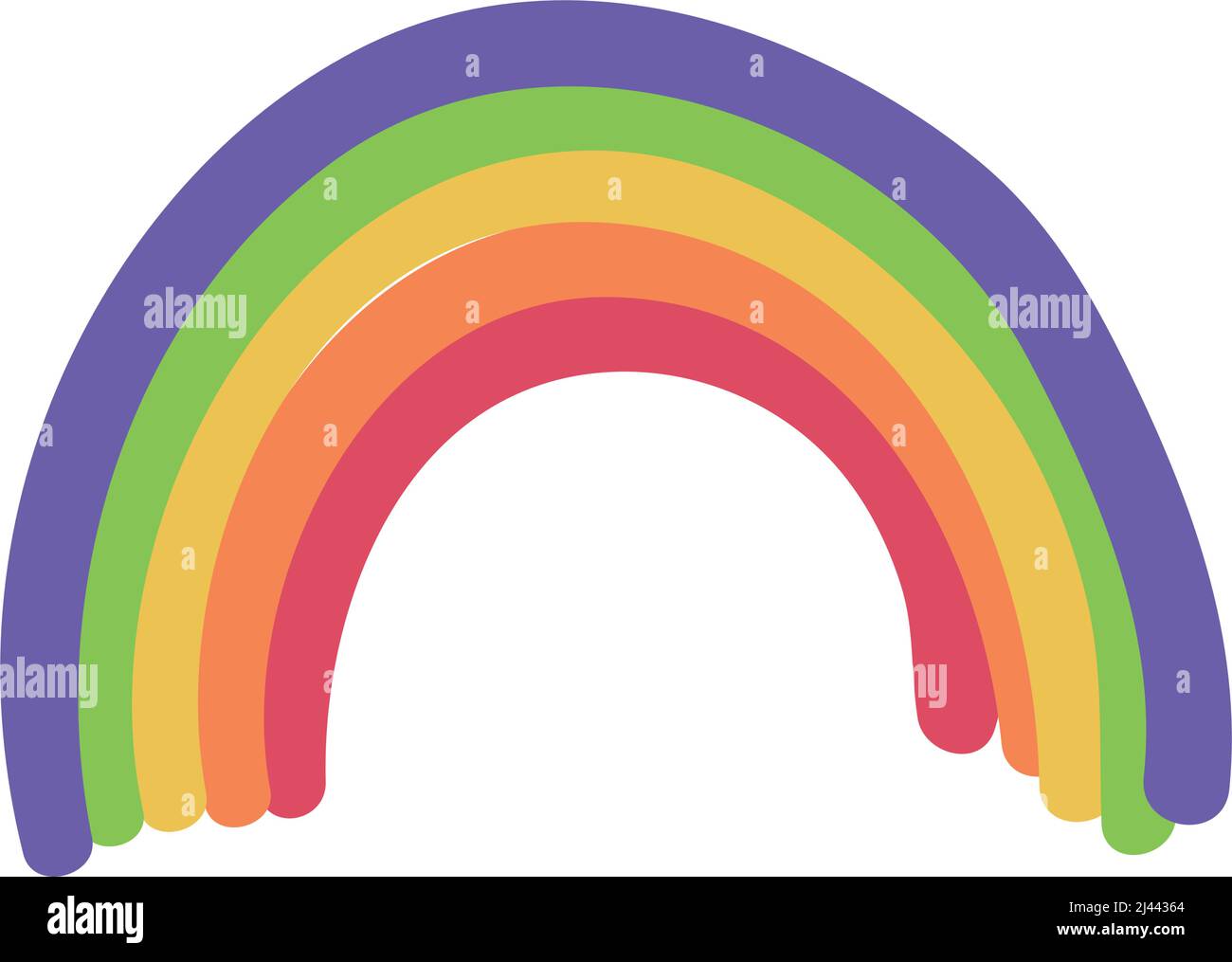 Isolated colored rainbow icon Cute design Vector Stock Vector Image ...