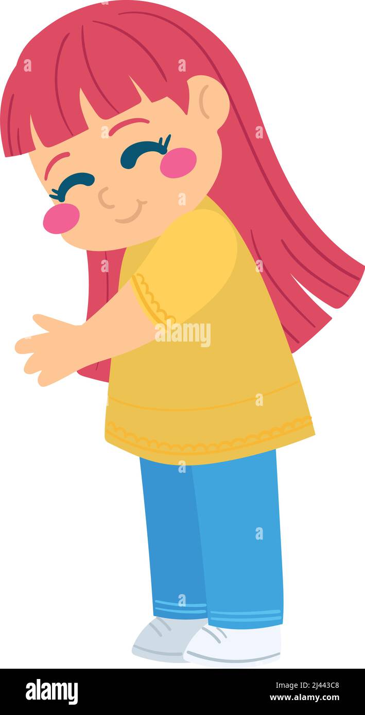 Isolated cute girl cartoon character Vector Stock Vector Image & Art ...