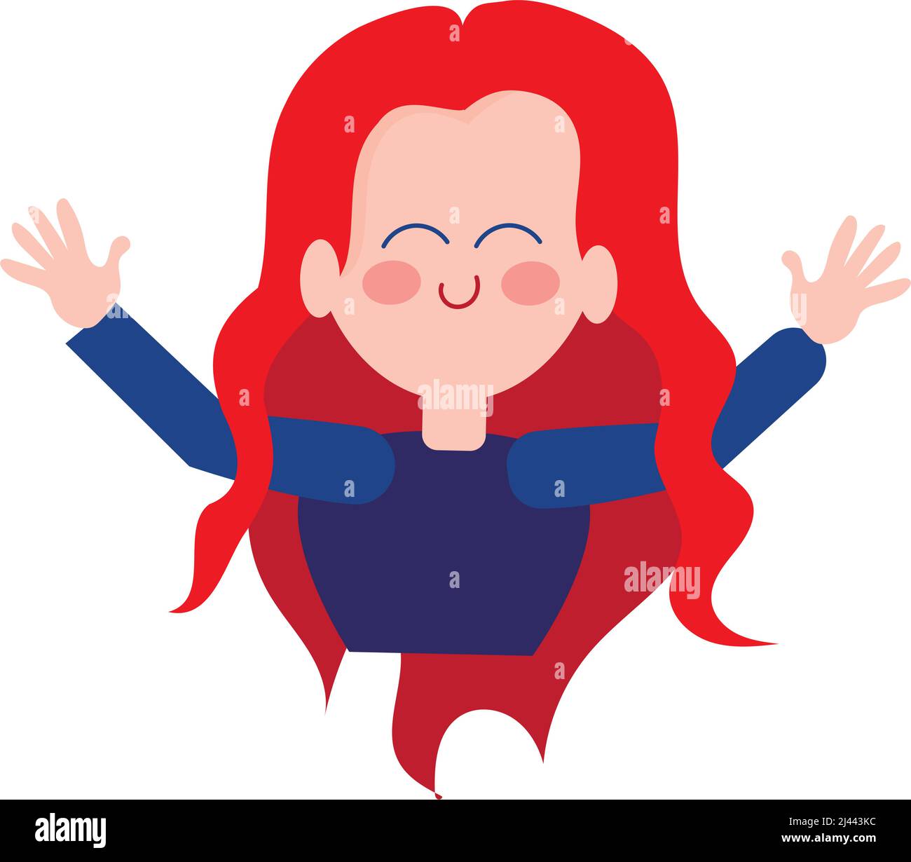 Isolated happy girl cartoon character Vector Stock Vector Image & Art ...