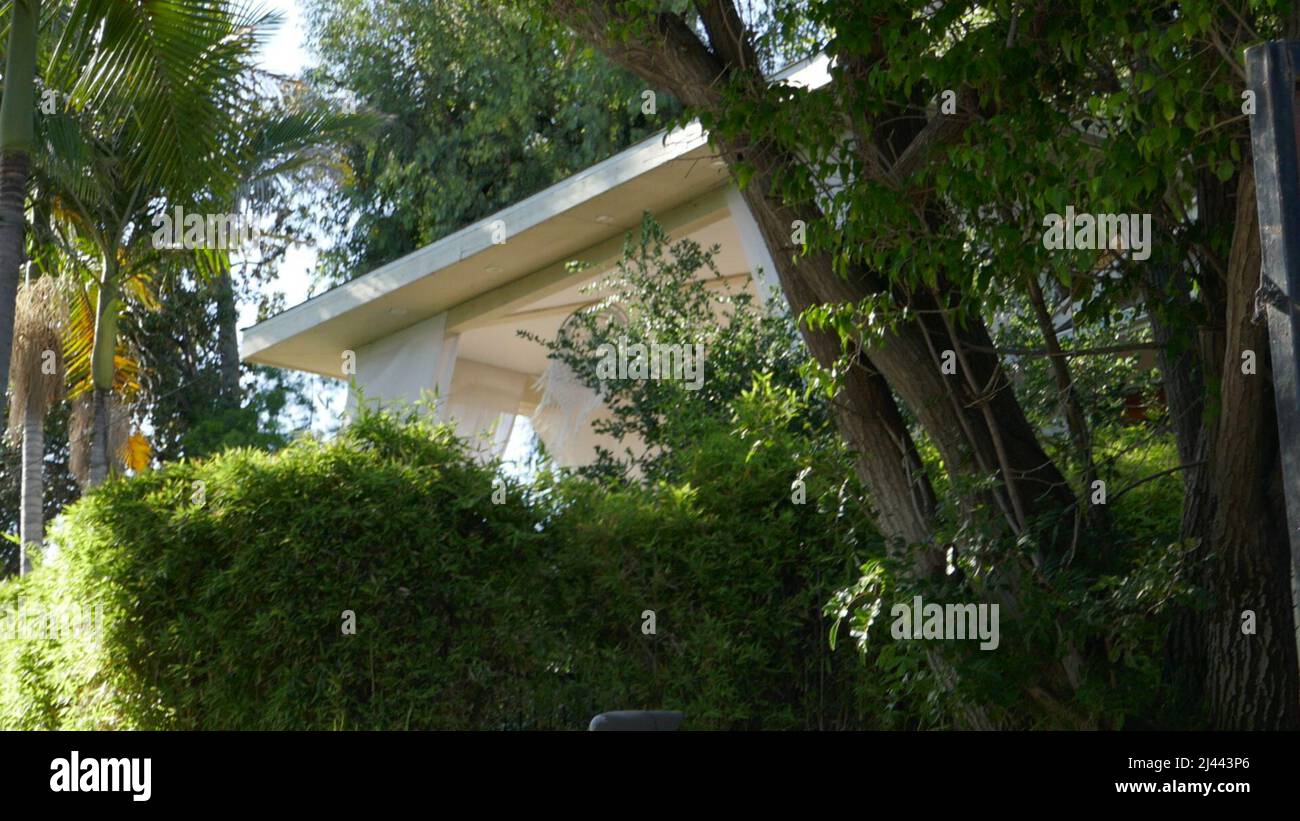 Los Angeles, California, USA 8th April 2022 A general view of atmosphere of Architect John Lautner Home/house at 1221 Hilldale Avenue on April 8, 2022 in Los Angeles, California, USA. Photo by Barry King/Alamy Stock Photo Stock Photo