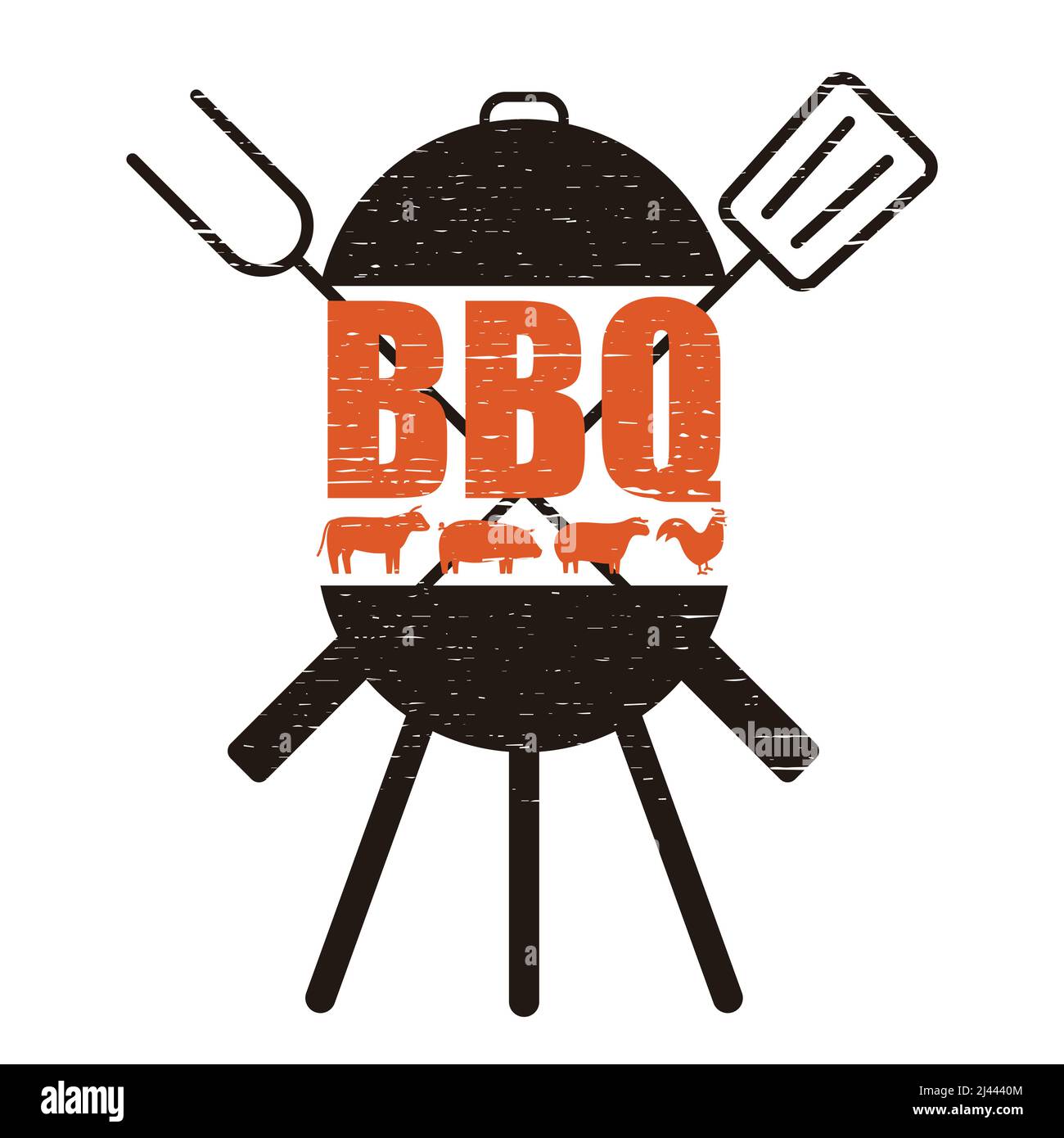 Barbecue party invitation design template vector illustration Stock