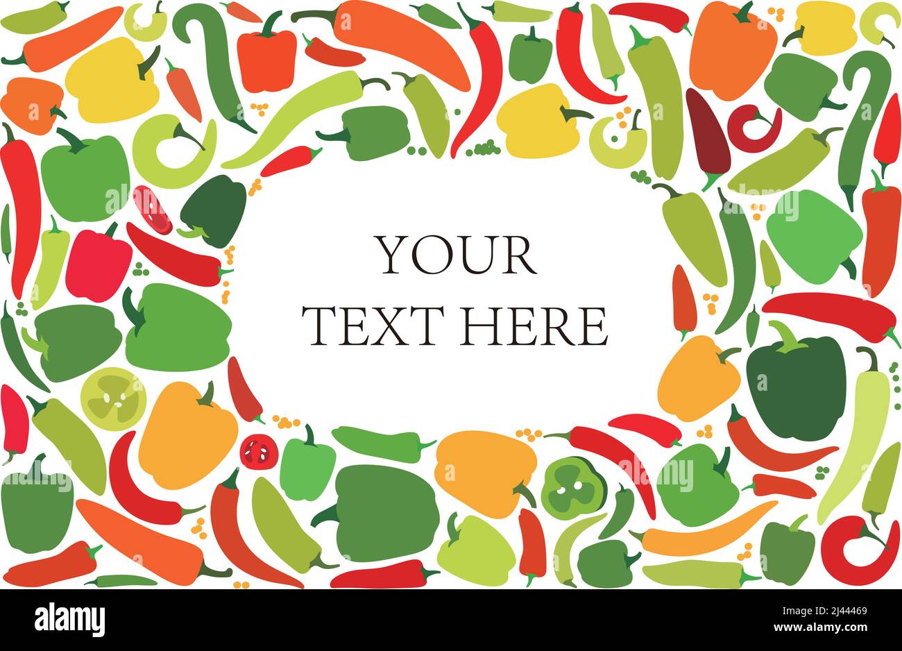 Peppers pattern, backgrounds vector illustration Stock Vector