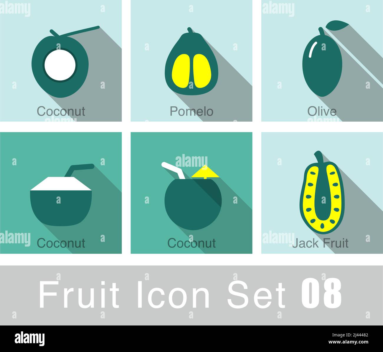 Fruit icon design set, vector illustration Stock Vector Image & Art - Alamy