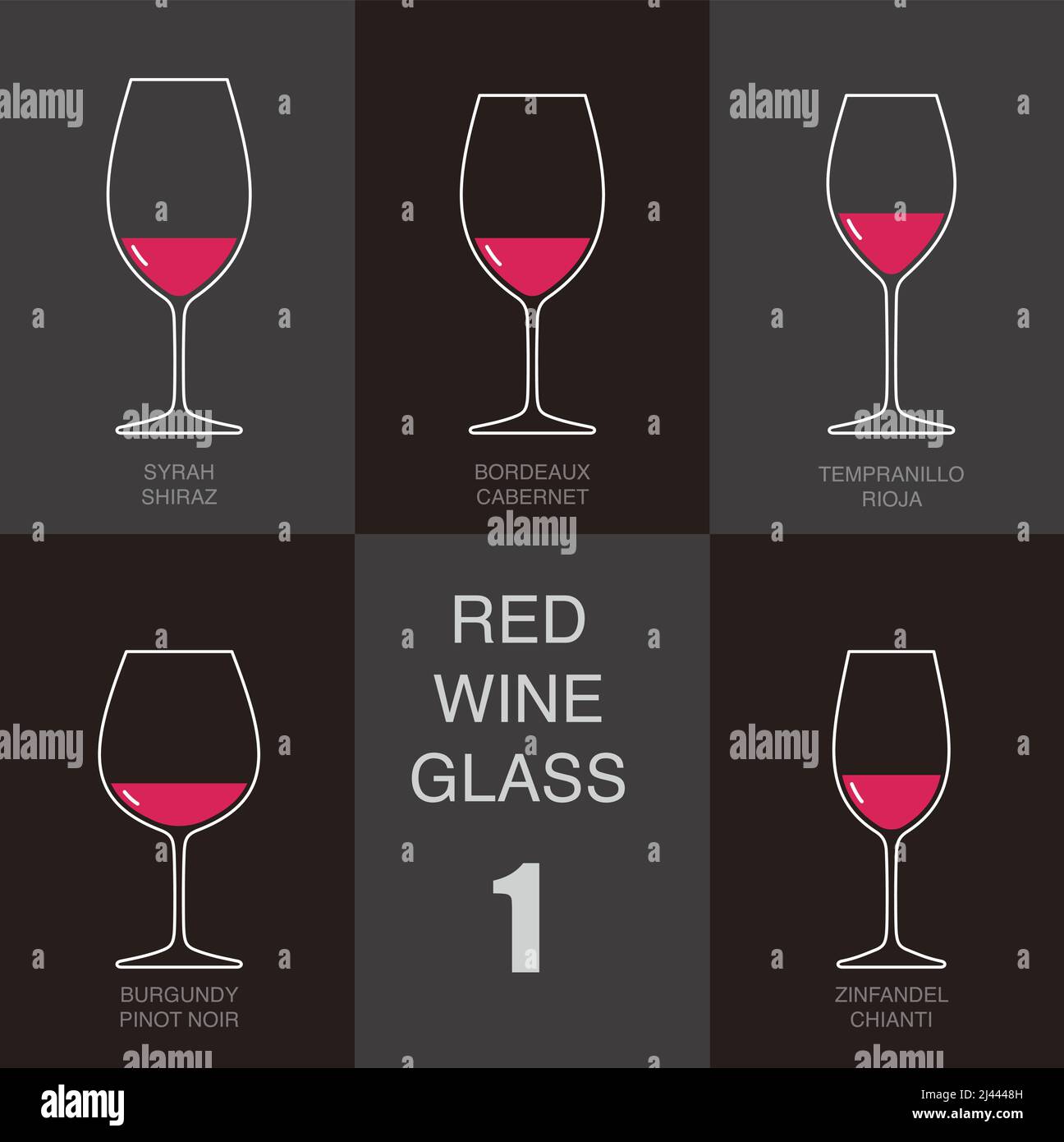 Wine glass cup flat icon design vector illustration Stock Vector Image ...
