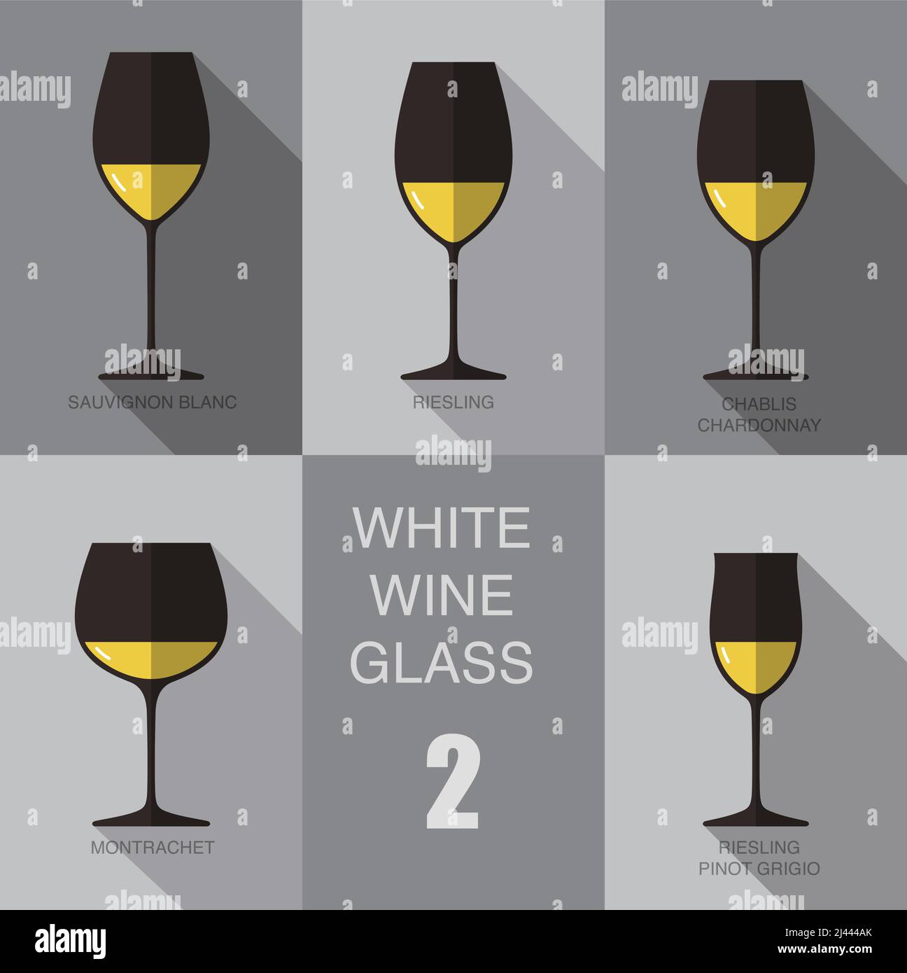 Wine glass cup flat icon design, vector illustration 2 Stock Vector ...
