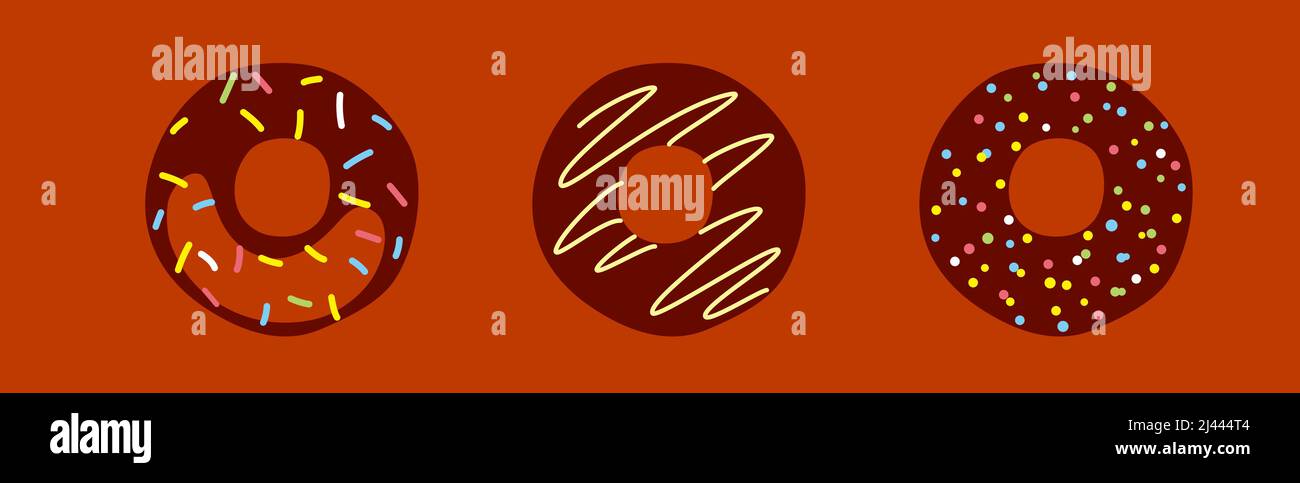 Doughnut food flat icon design vector illustration Stock Vector Image ...