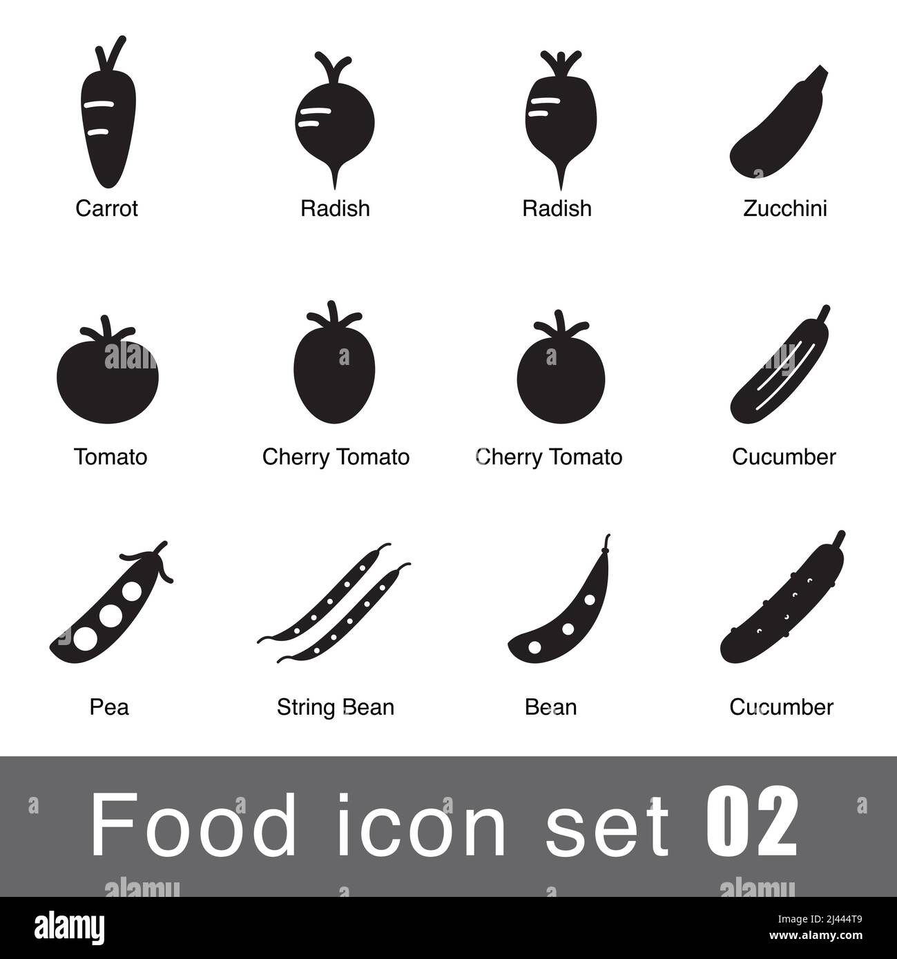 Supermarket vegetable icon set design, vector illustration Stock Vector
