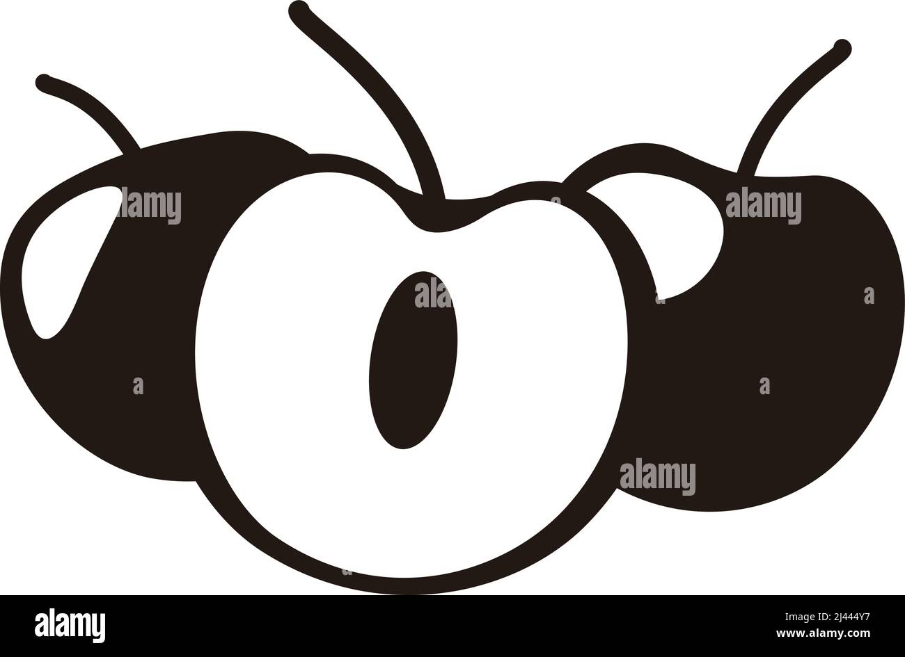 Cherry fruit flat icon, vector illustration Stock Vector Image & Art ...
