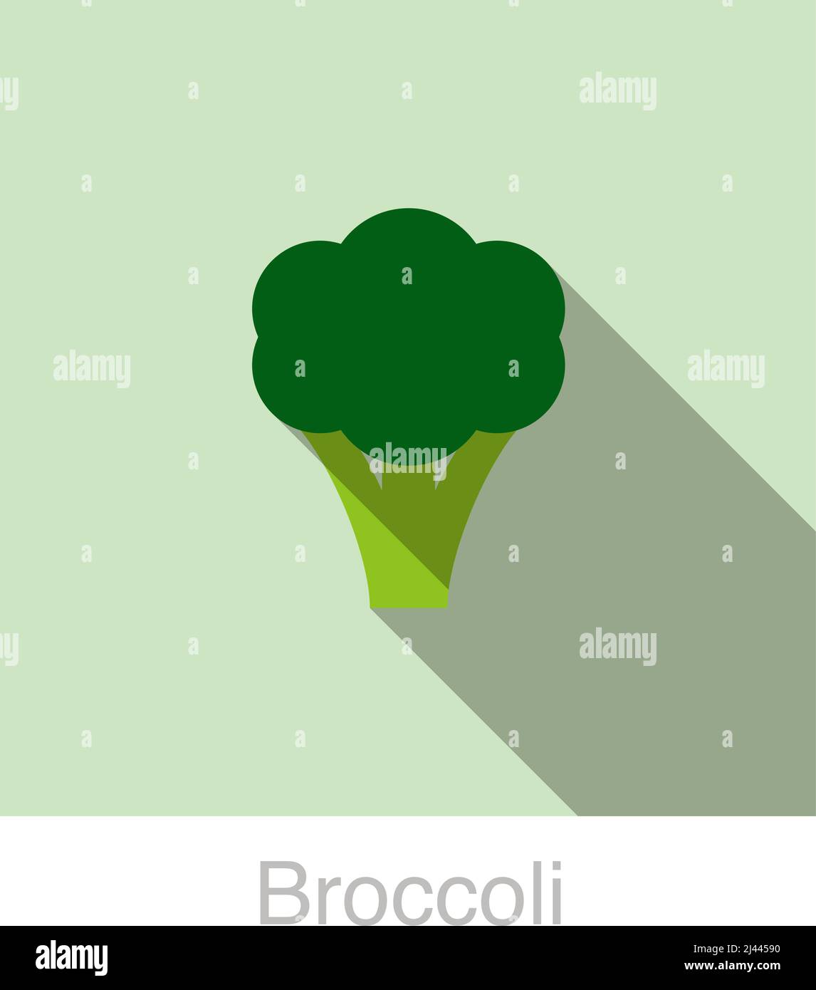 Broccoli Vegetables food flat icon vector illustration Stock Vector ...