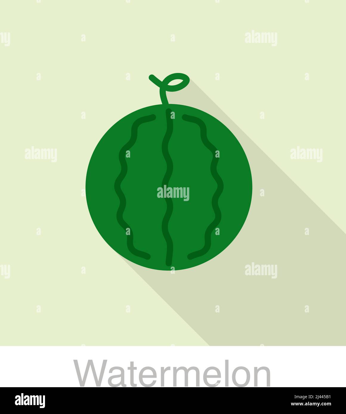 Watermelon fruit flat icon, vector illustration Stock Vector