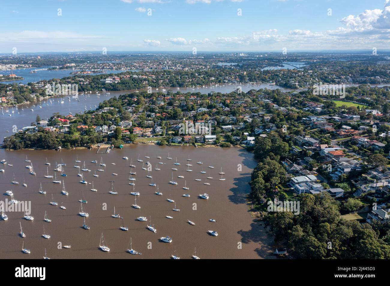 The Sydney suburb of Northwood and Woodford bay on the Lane Cove river Stock Photo