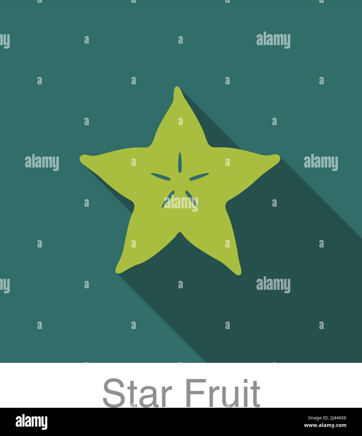 Star fruit flat icon, vector illustration Stock Vector Image & Art - Alamy