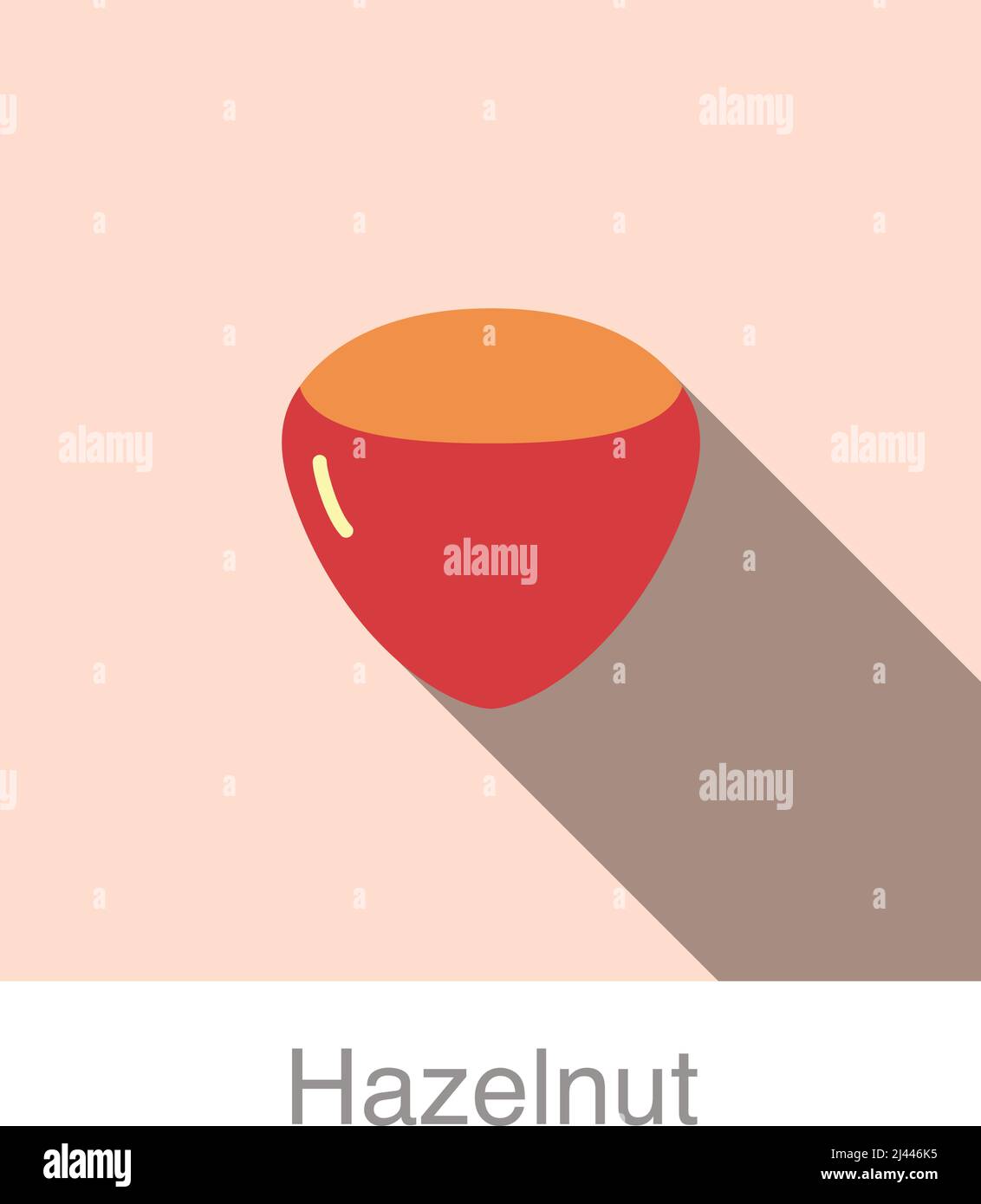 Hazelnut flat icon, vector illustration Stock Vector Image & Art - Alamy
