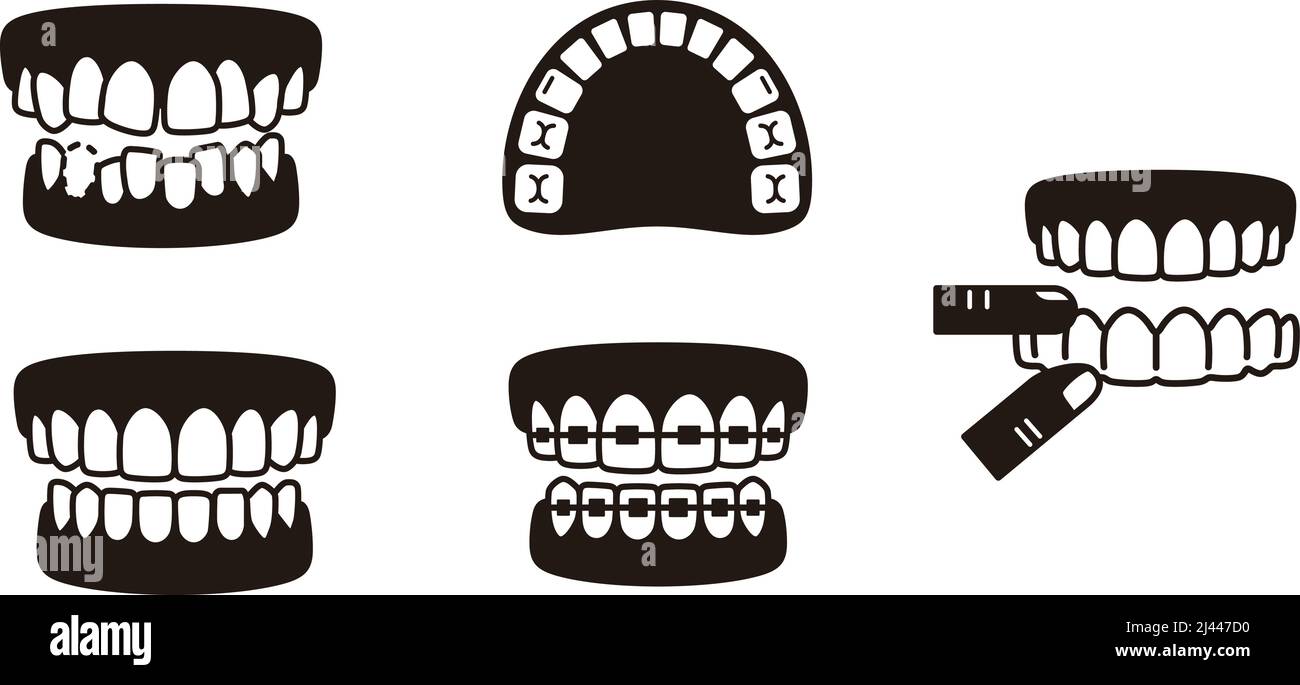 Teeth braces icons, Vector flat illustration Stock Vector Image & Art ...
