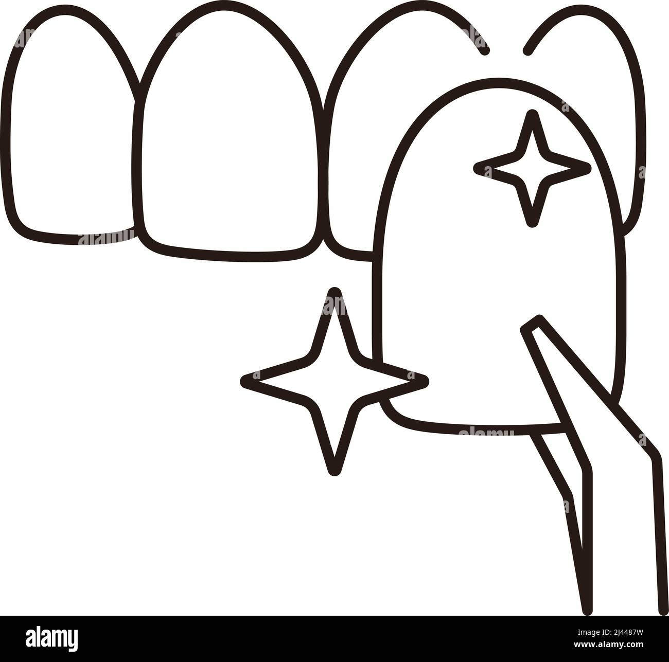 Dental Veneers Icon, Design Concept, porcelain veneer laminate Stock