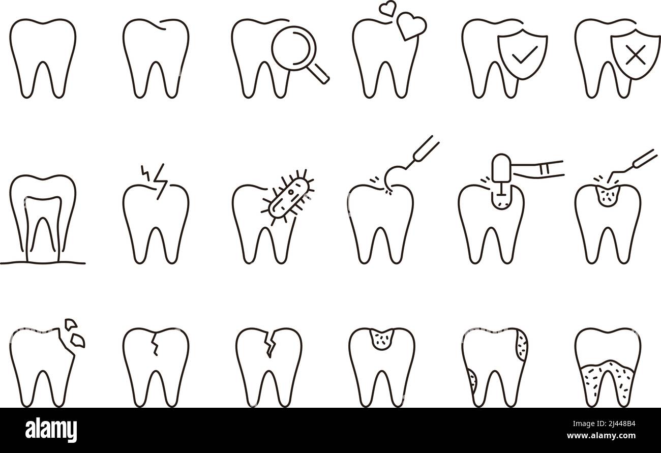 Tooth icons, vector illustration Stock Vector Image & Art - Alamy