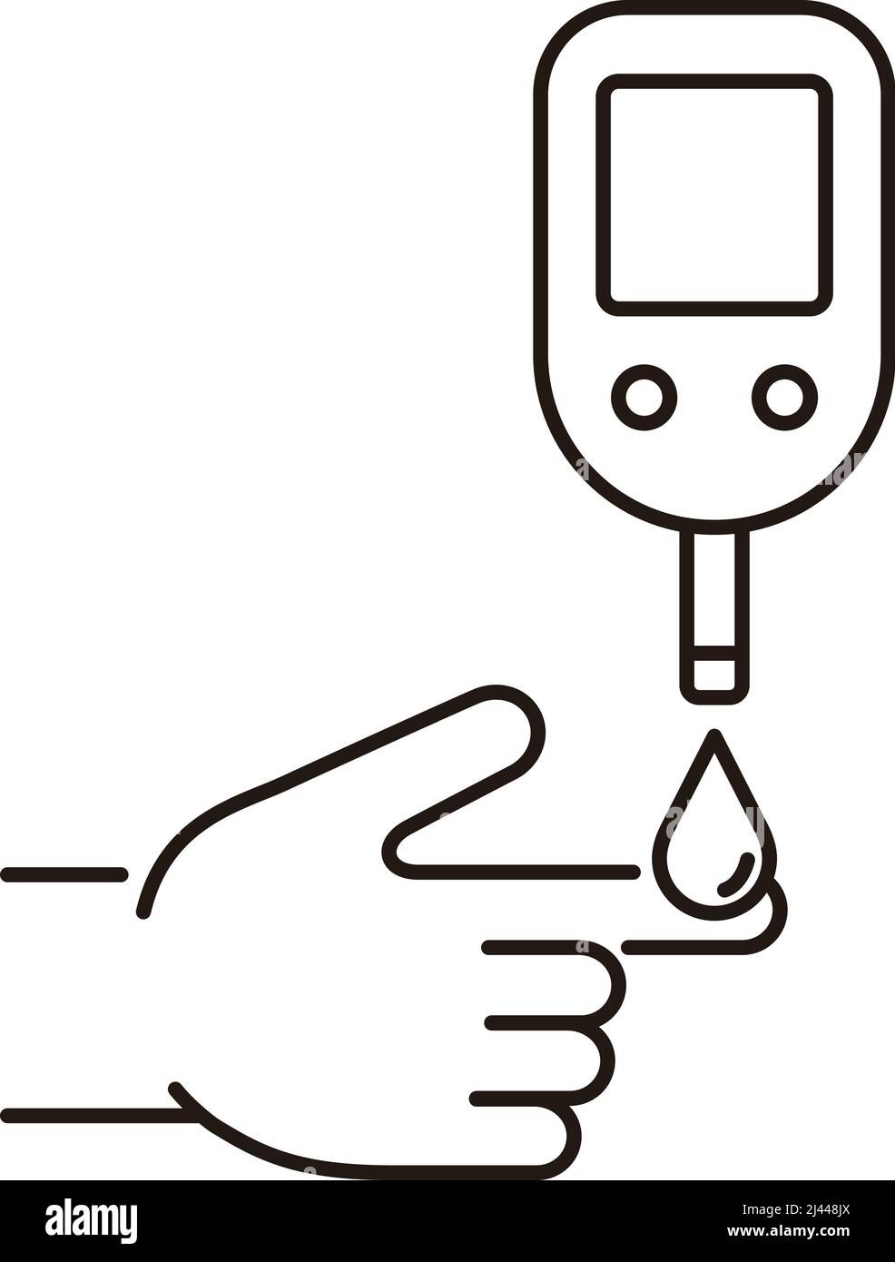 Home glucose meter icon. Stock Vector