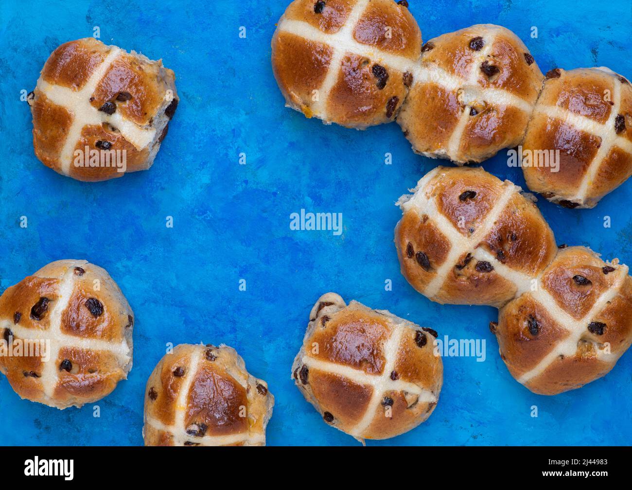 Homemade Hot Cross buns Stock Photo Alamy
