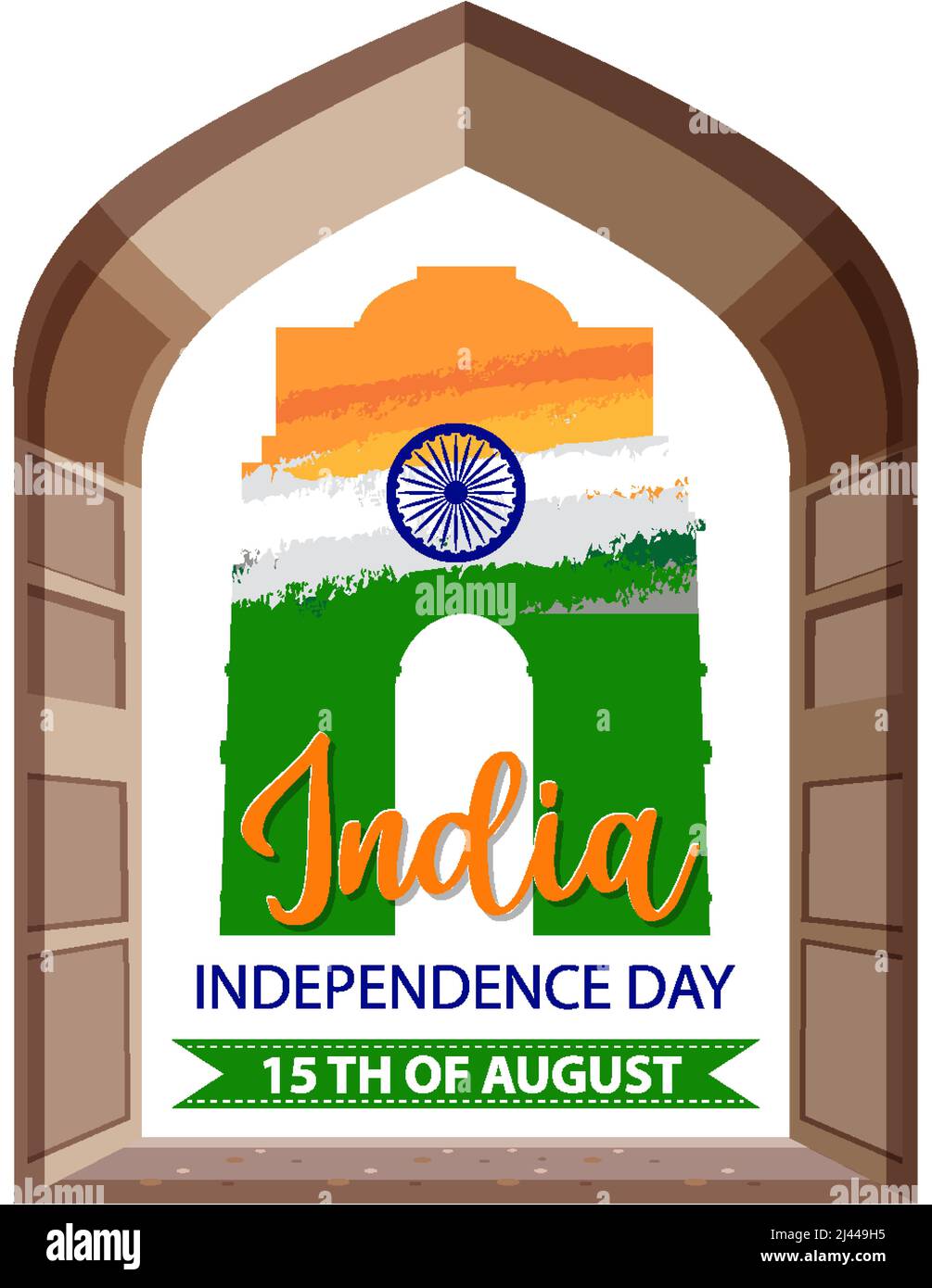 India Independence Day Poster illustration Stock Vector