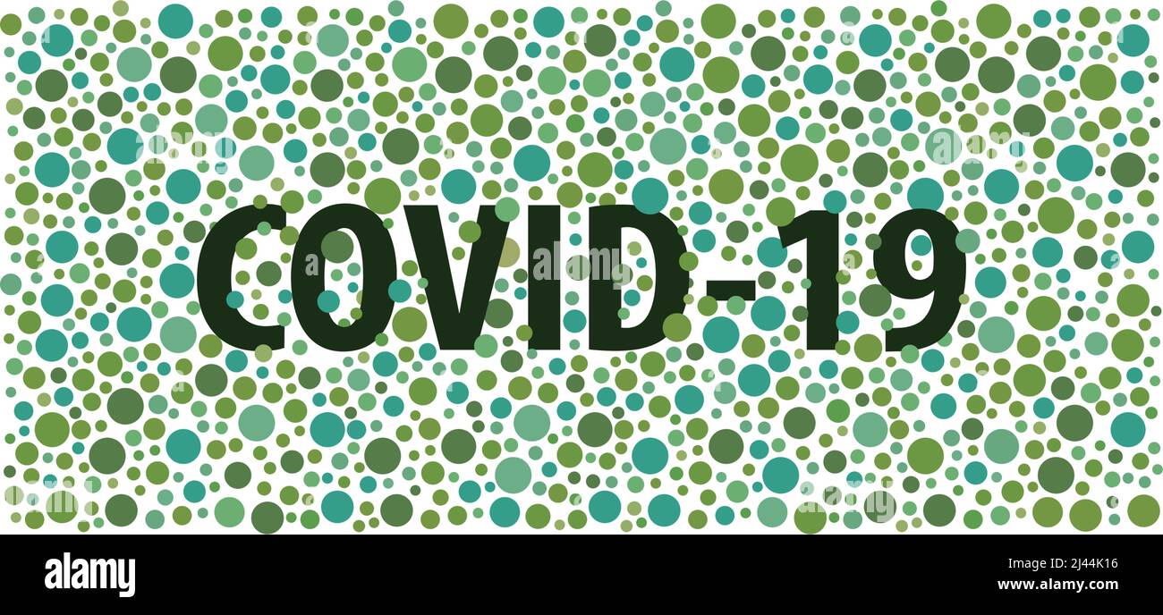 Color blind card and the COVID-19 Stock Vector