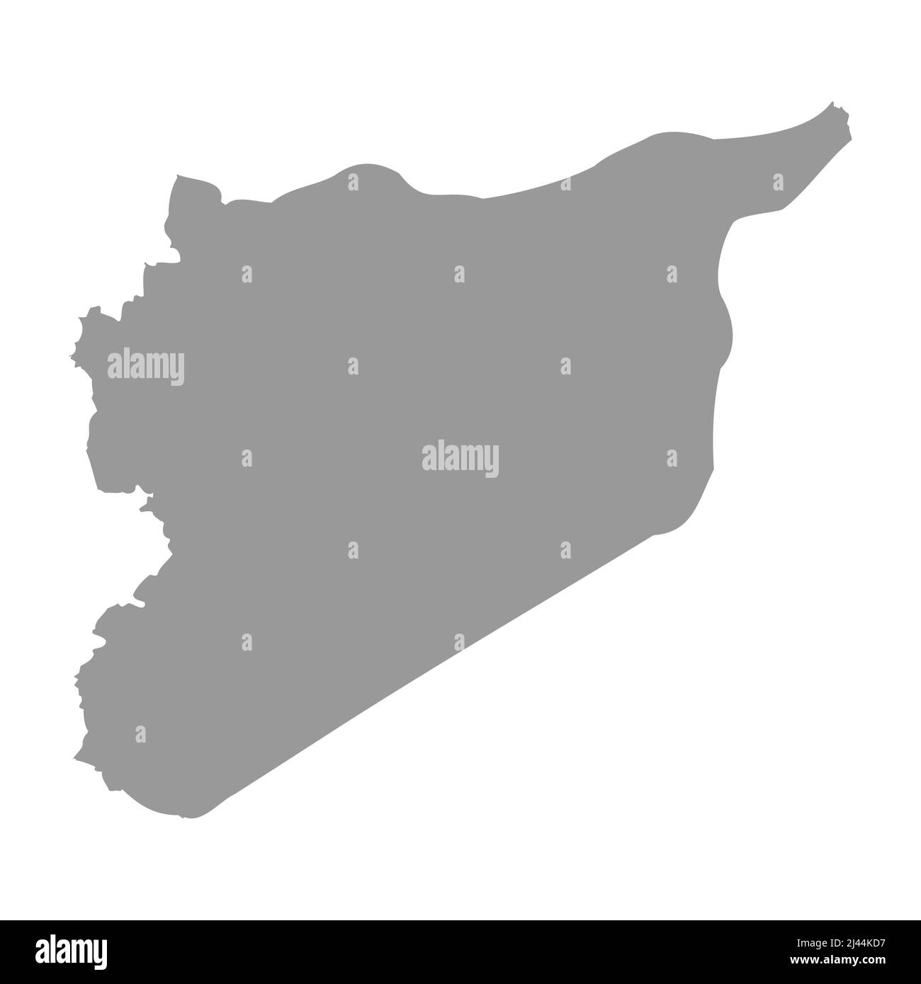 Syria vector country map silhouette Stock Vector