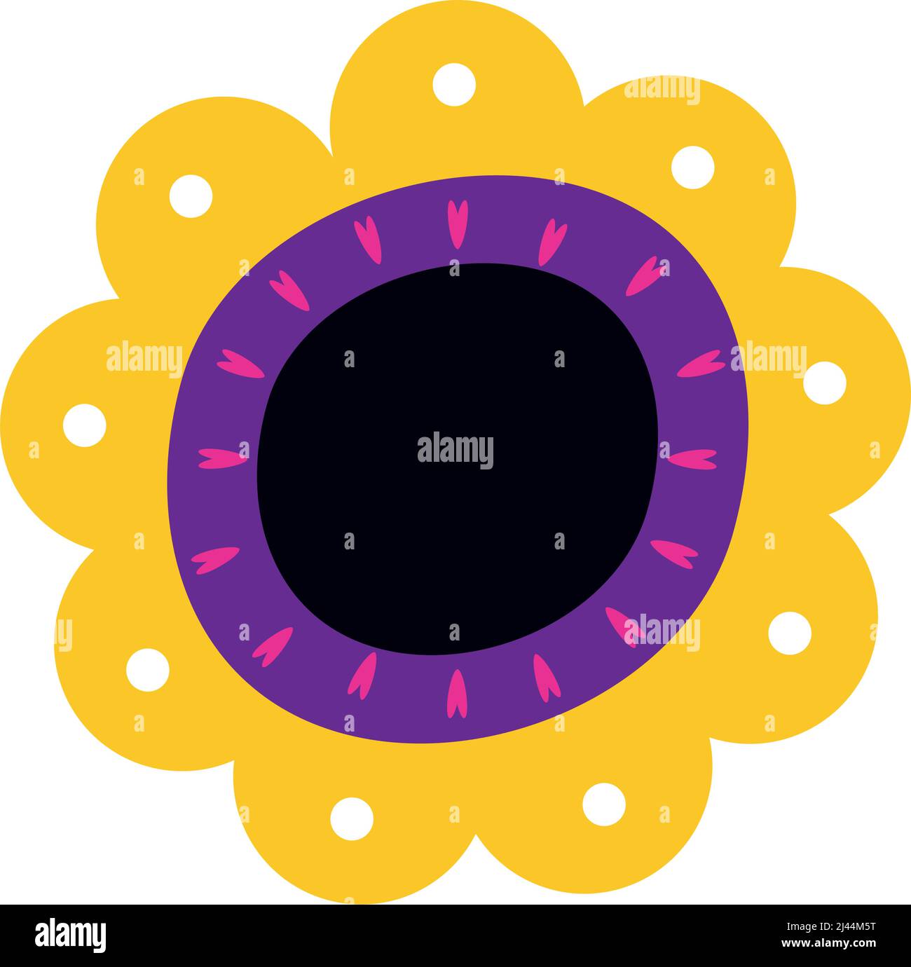 yellow flower decoration nature icon Stock Vector Image & Art - Alamy
