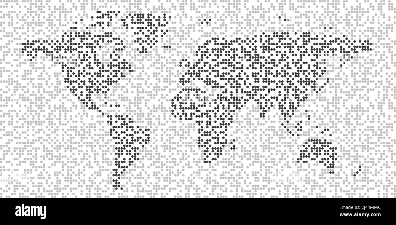 Map of the world with pattern of polka dots. Seamless Stock Vector ...