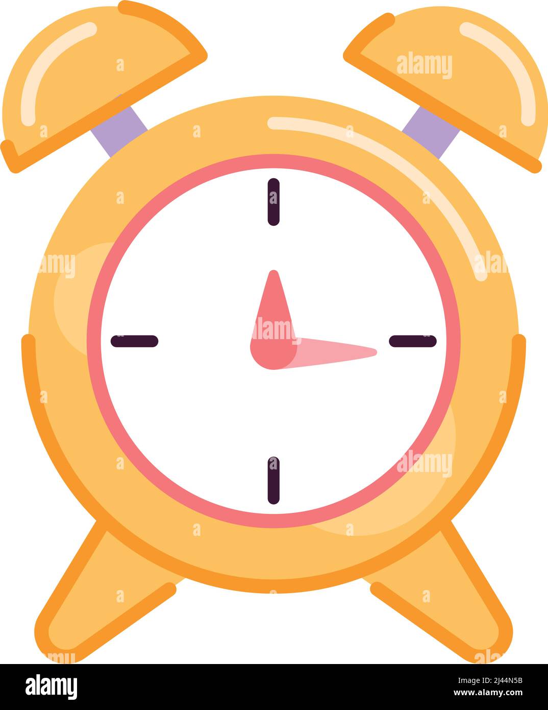 yellow alarm time clock icon Stock Vector Image & Art - Alamy