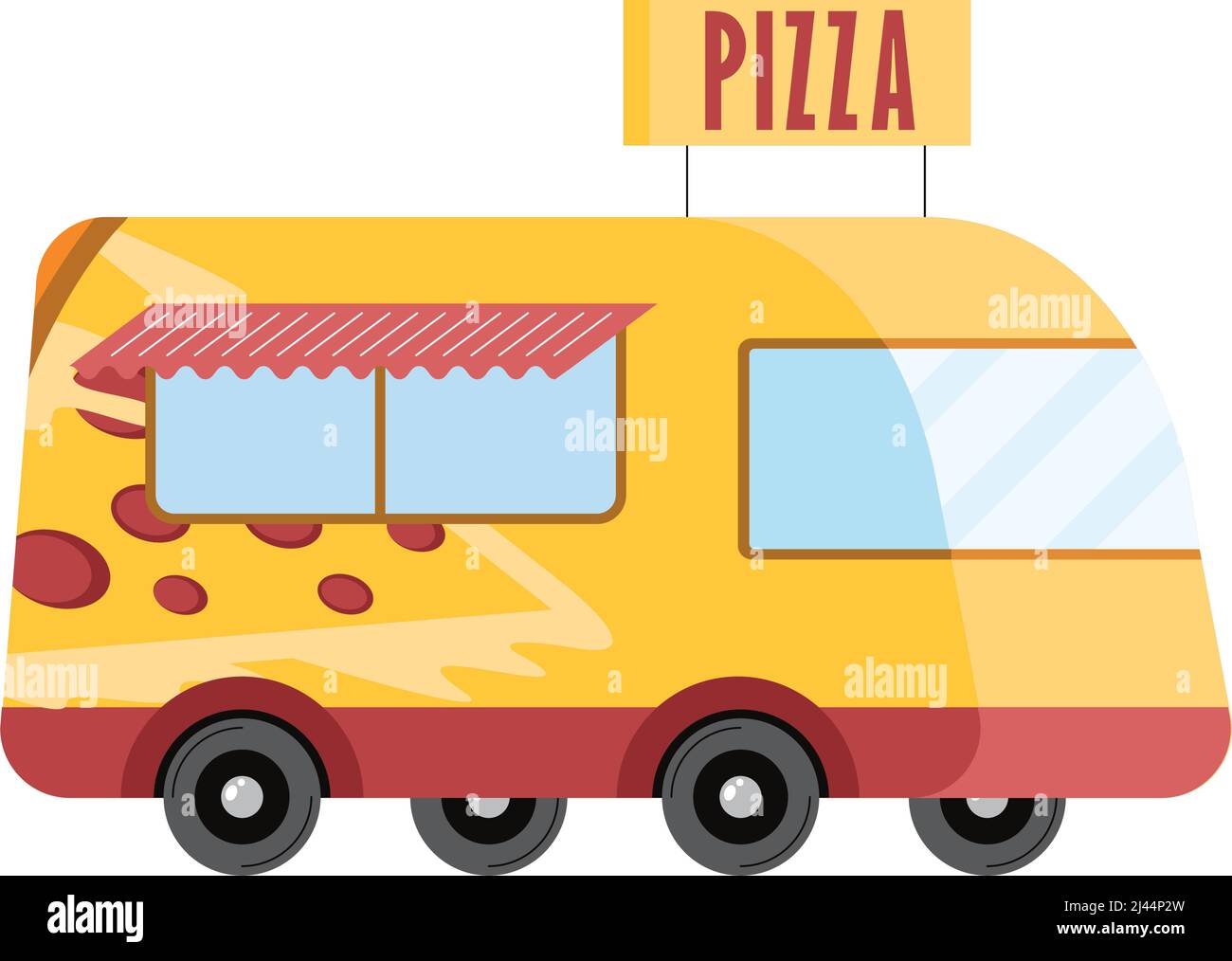 italian pizza truck service vehicle Stock Vector Image & Art - Alamy