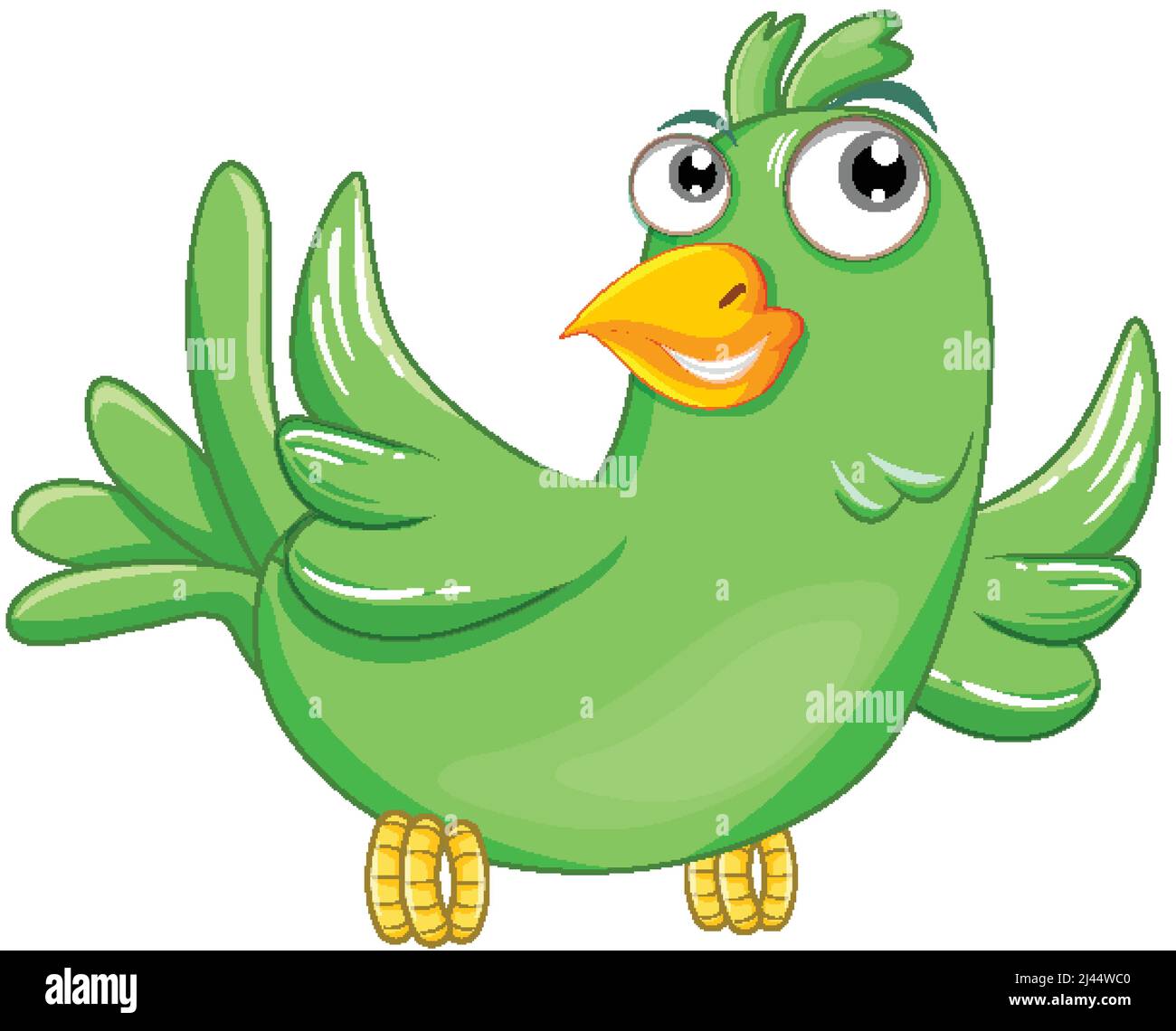 Bird with green feathers illustration Stock Vector Image & Art - Alamy