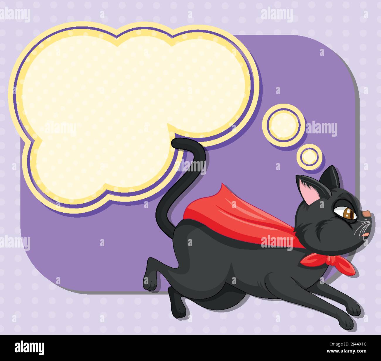 A cat thinking with callouts illustration Stock Vector