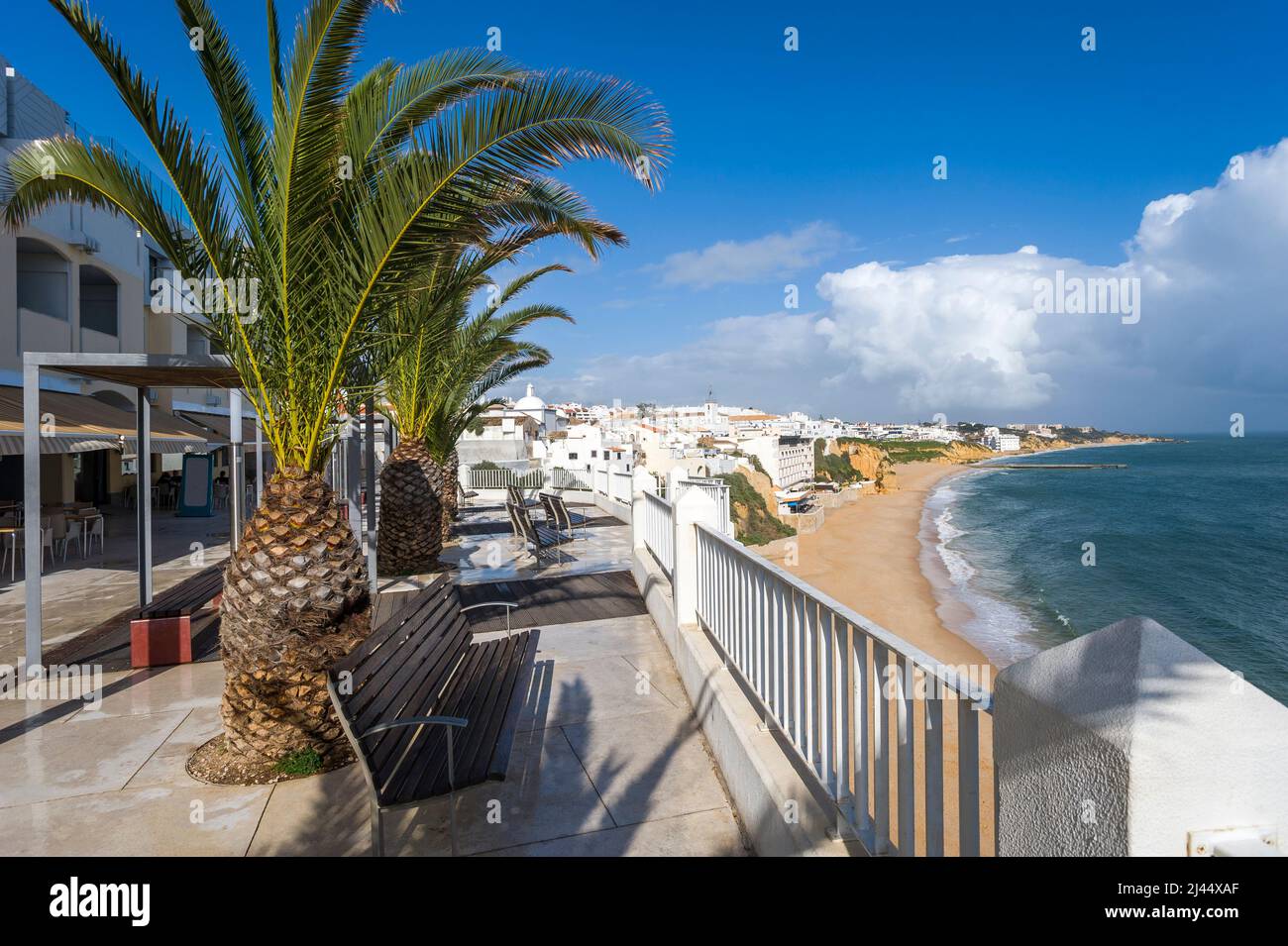 Cityscape at the Promenade Dr Frutuoso da Silva, Albufeira, Algarve, Portugal, Europe Stock Photo