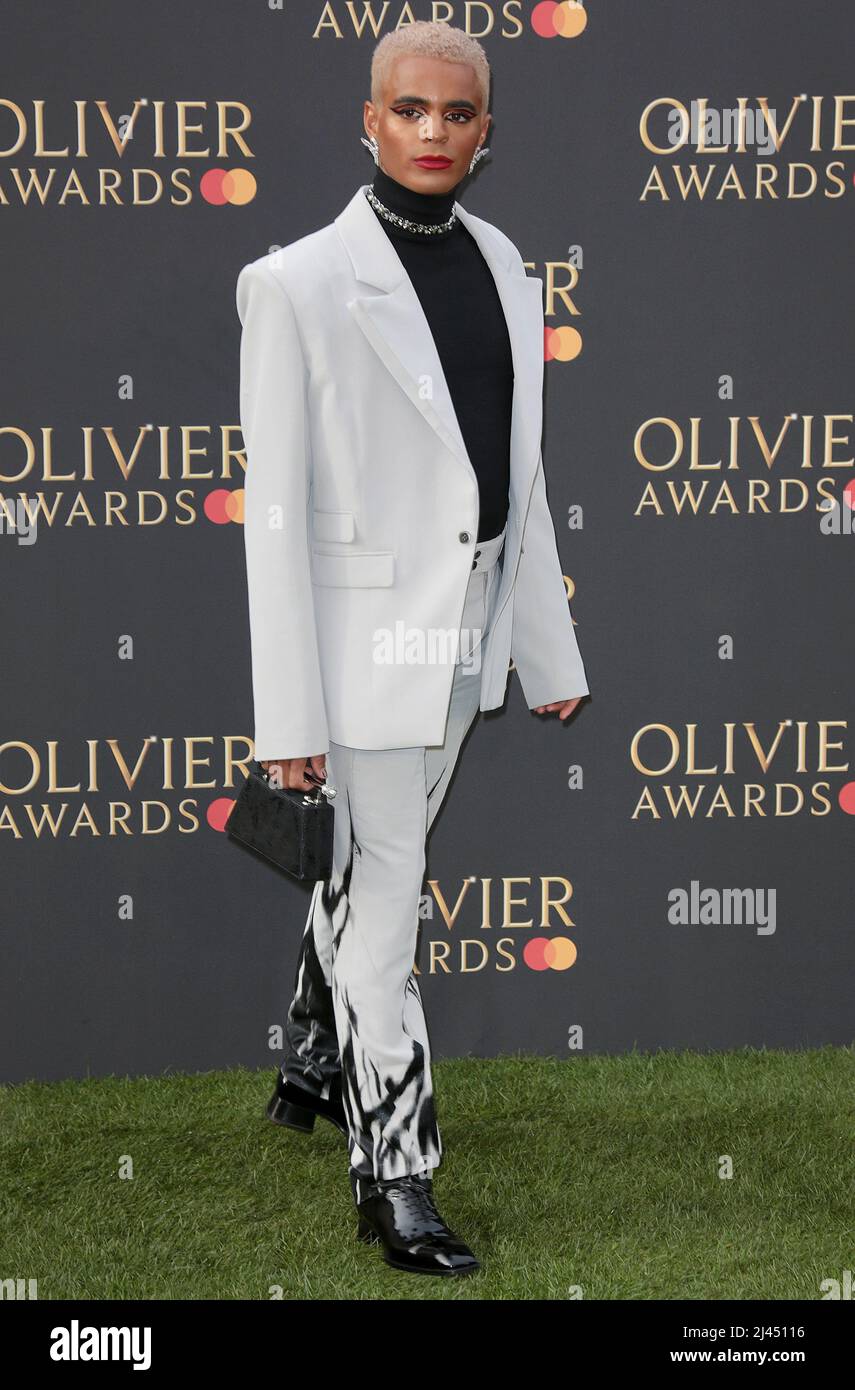 Apr 10, 2022 - London, England, UK - Layton Williams attending The Olivier Awards 2022, Royal Albert Hall Stock Photo