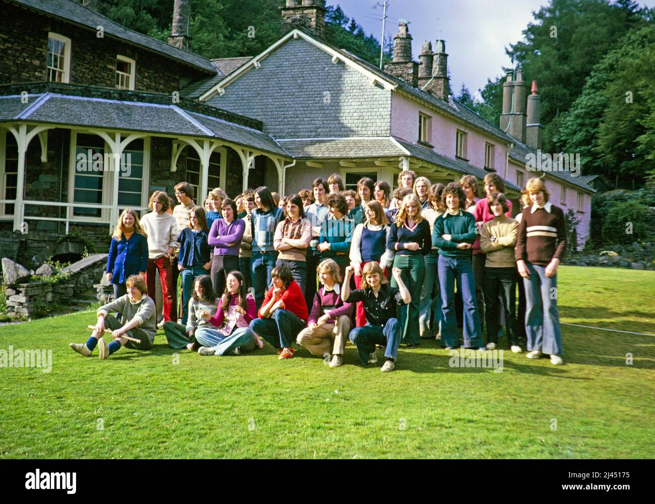 Sixth form geography students at a field studies centre, High Close ...