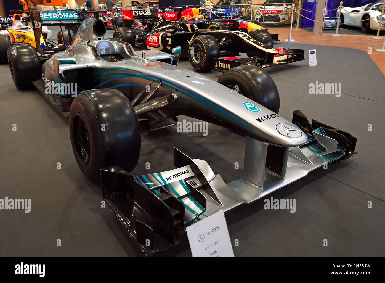 Petronas, Mercedes AMG W6, Formel 1, 2015, Autosammlung von Fürst Rainier III, Monaco, Monaco Ville, Monaco Stock Photo
