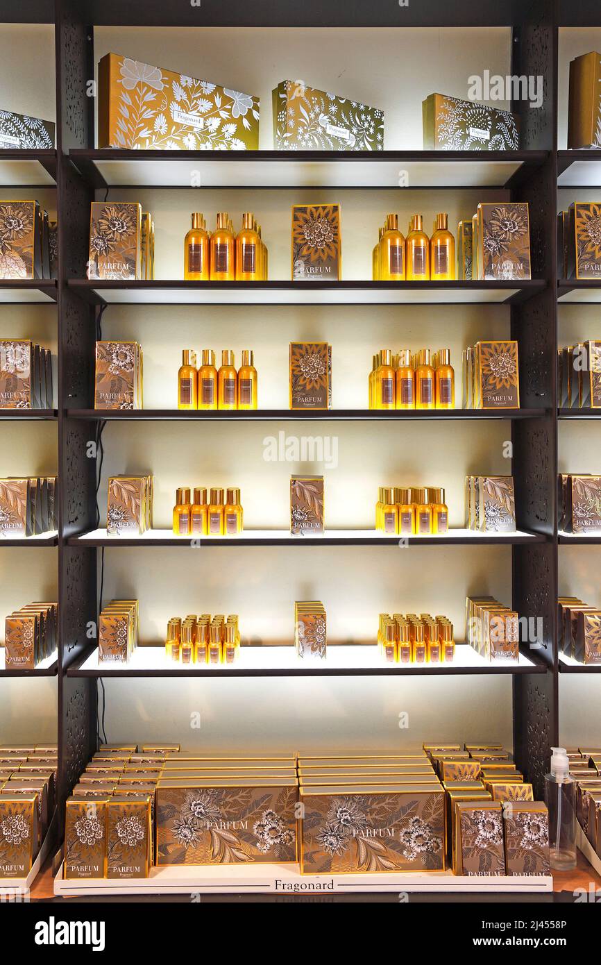 Parfüm, Parfümproduzent, Fragonard, Grasse, Var, Provence, Südfrankreich, Frankreich Stock Photo