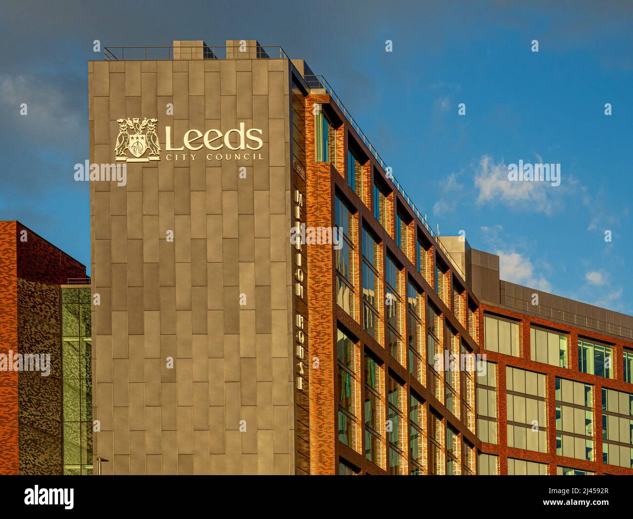 Exterior façade of Merrion House, offices of Leeds City Council. Leeds