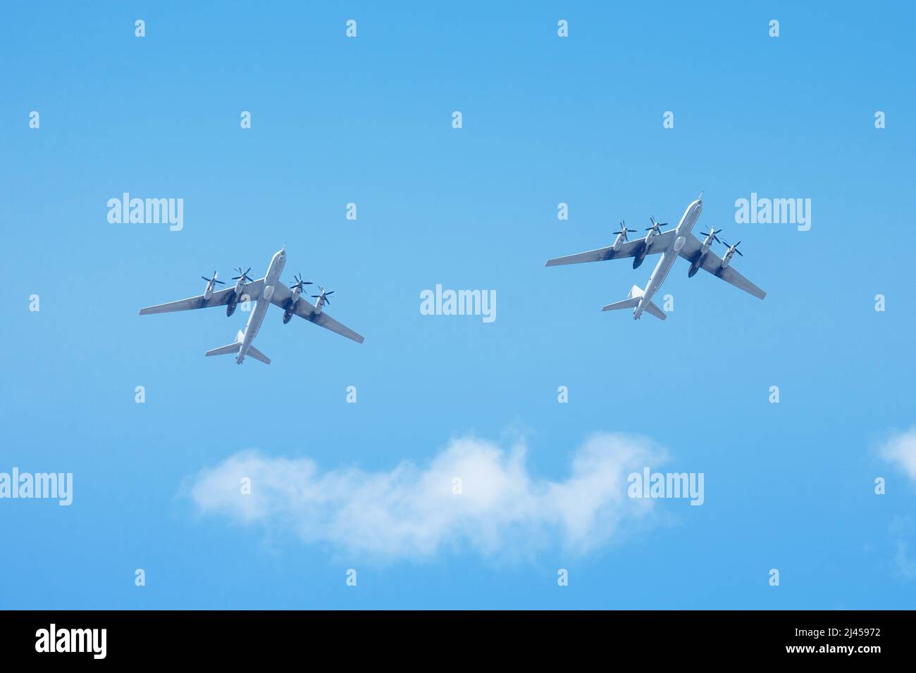 Two military aircraft with turboprop engines in the sky Stock Photo - Alamy