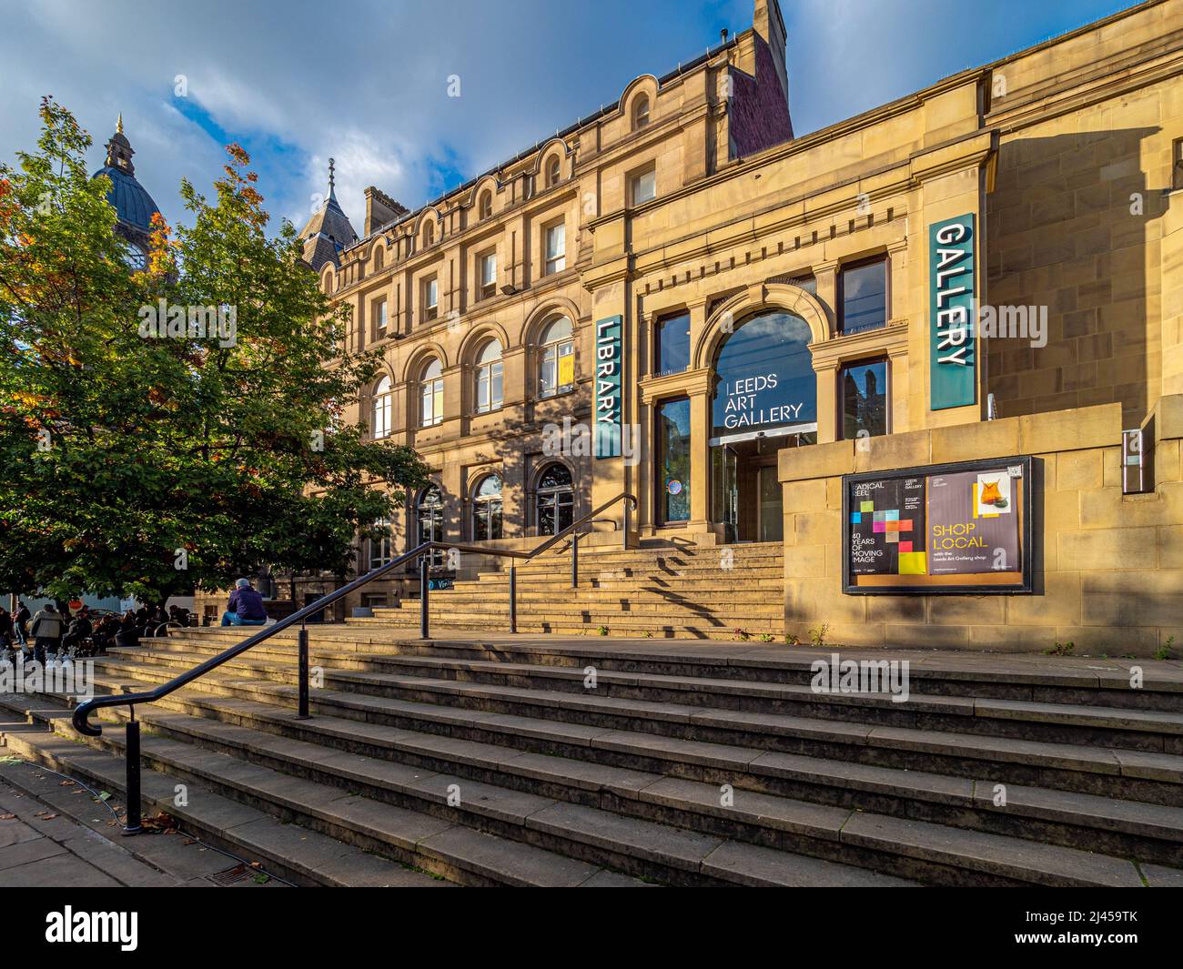 Entrance to Leeds Art Gallery situated in Victoria Square. Leeds. West