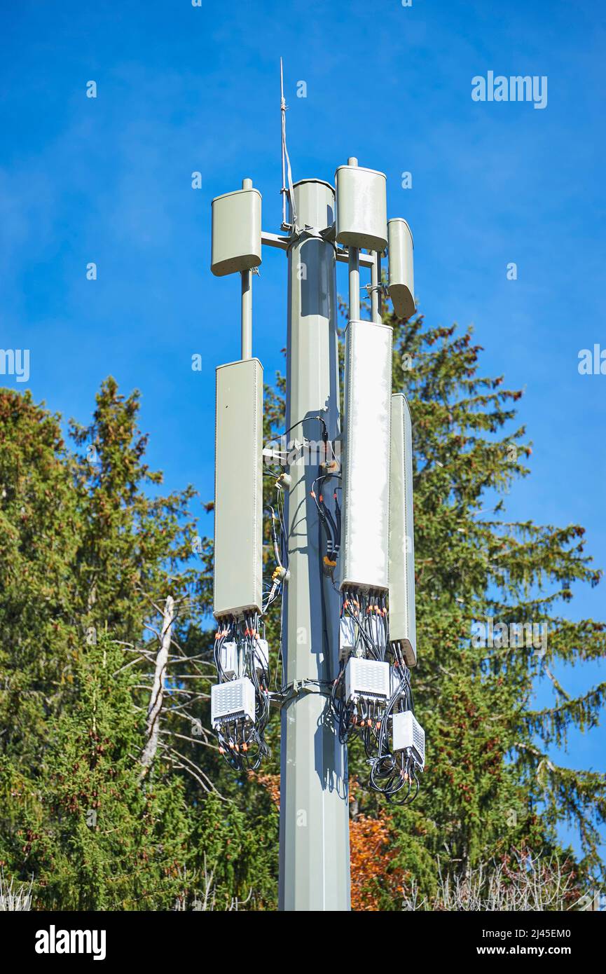 4G mobile phone relay mast Stock Photo