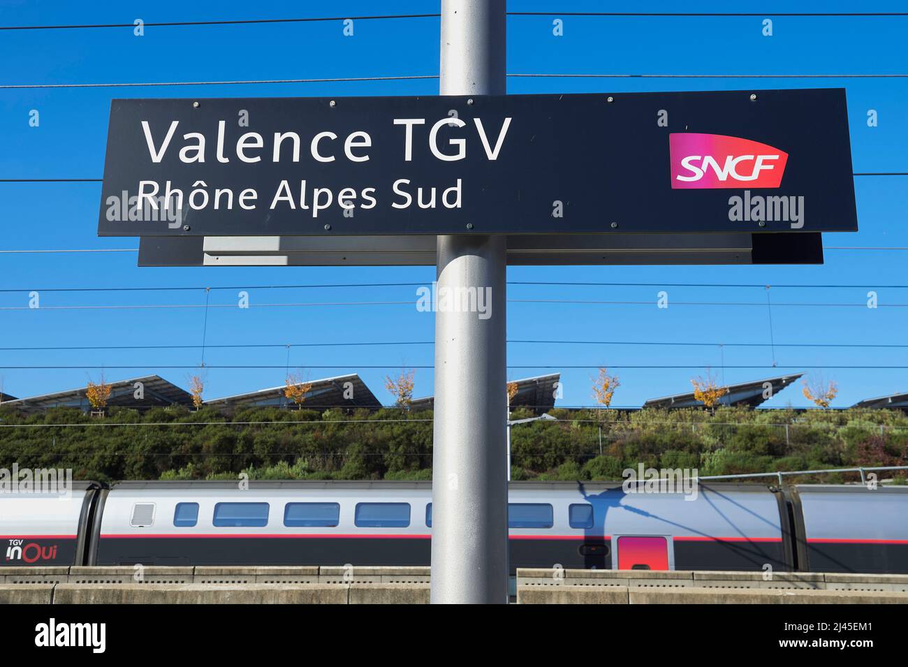 Valence (south-eastern France): the 'TGV' (high speed train) station Stock Photo