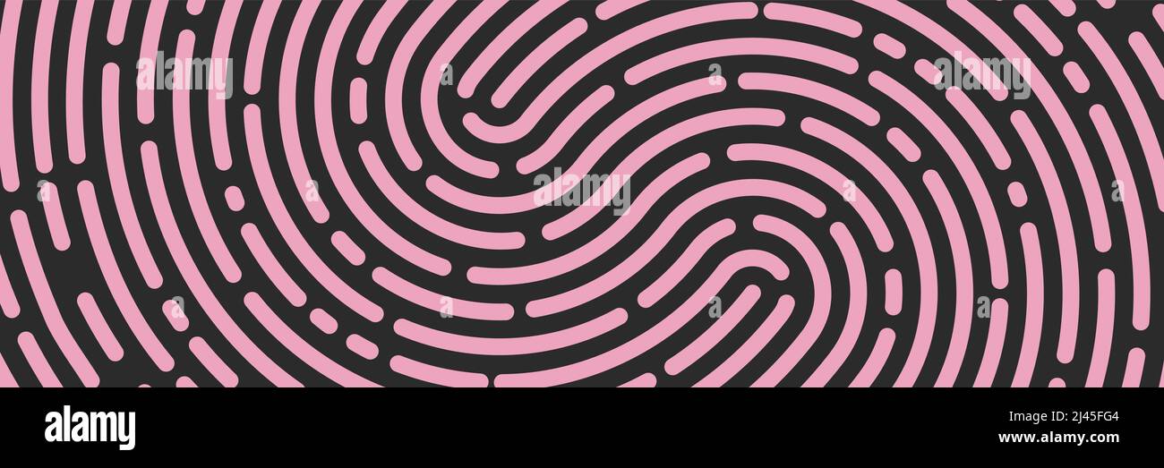 Fingerprint background, print, identification banner. Vector illustration Stock Vector