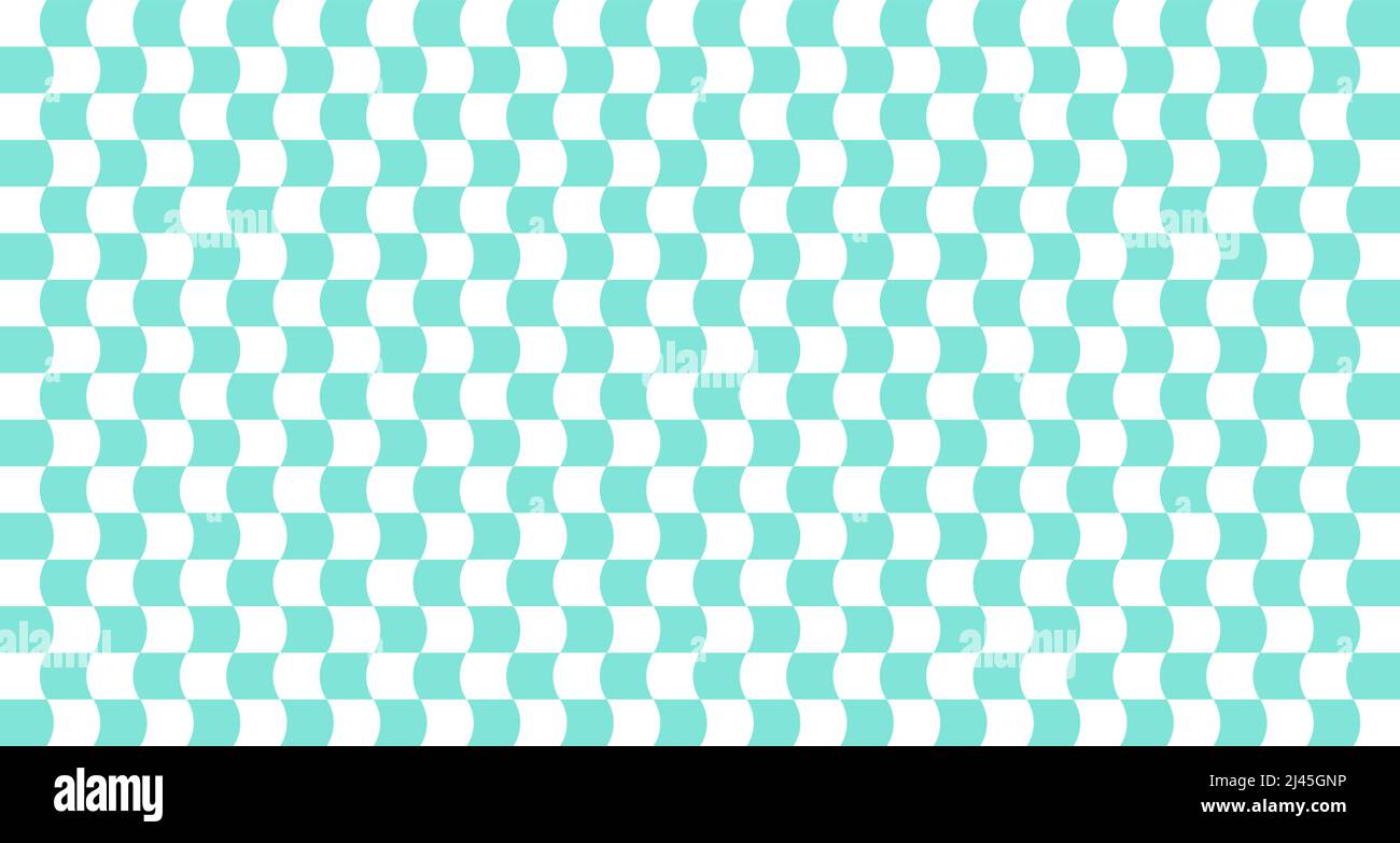 Optical illusion. Distorted chessboard. Checkered abstract background. Op art. Vector design Stock Vector