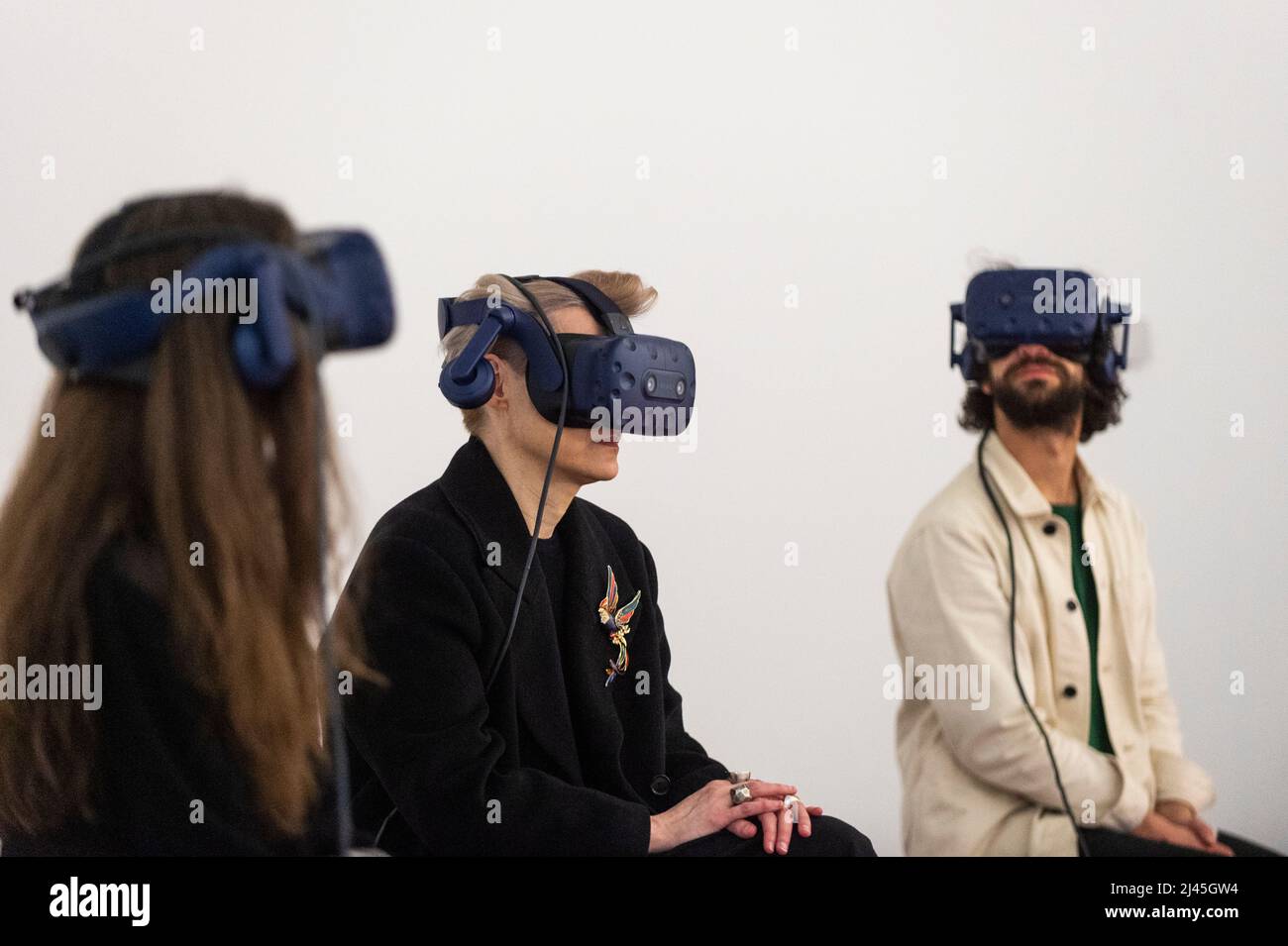 london-uk-12-april-2022-visitors-experience-alienarium-vr-a-virtual