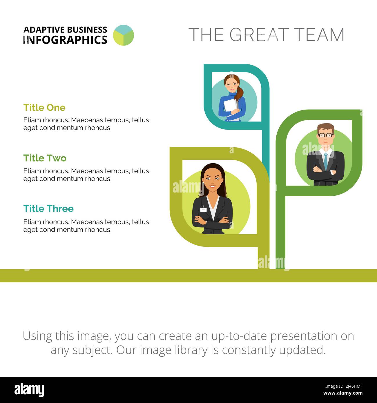 Tree chart with three options. Team structure, human resource, tree ...