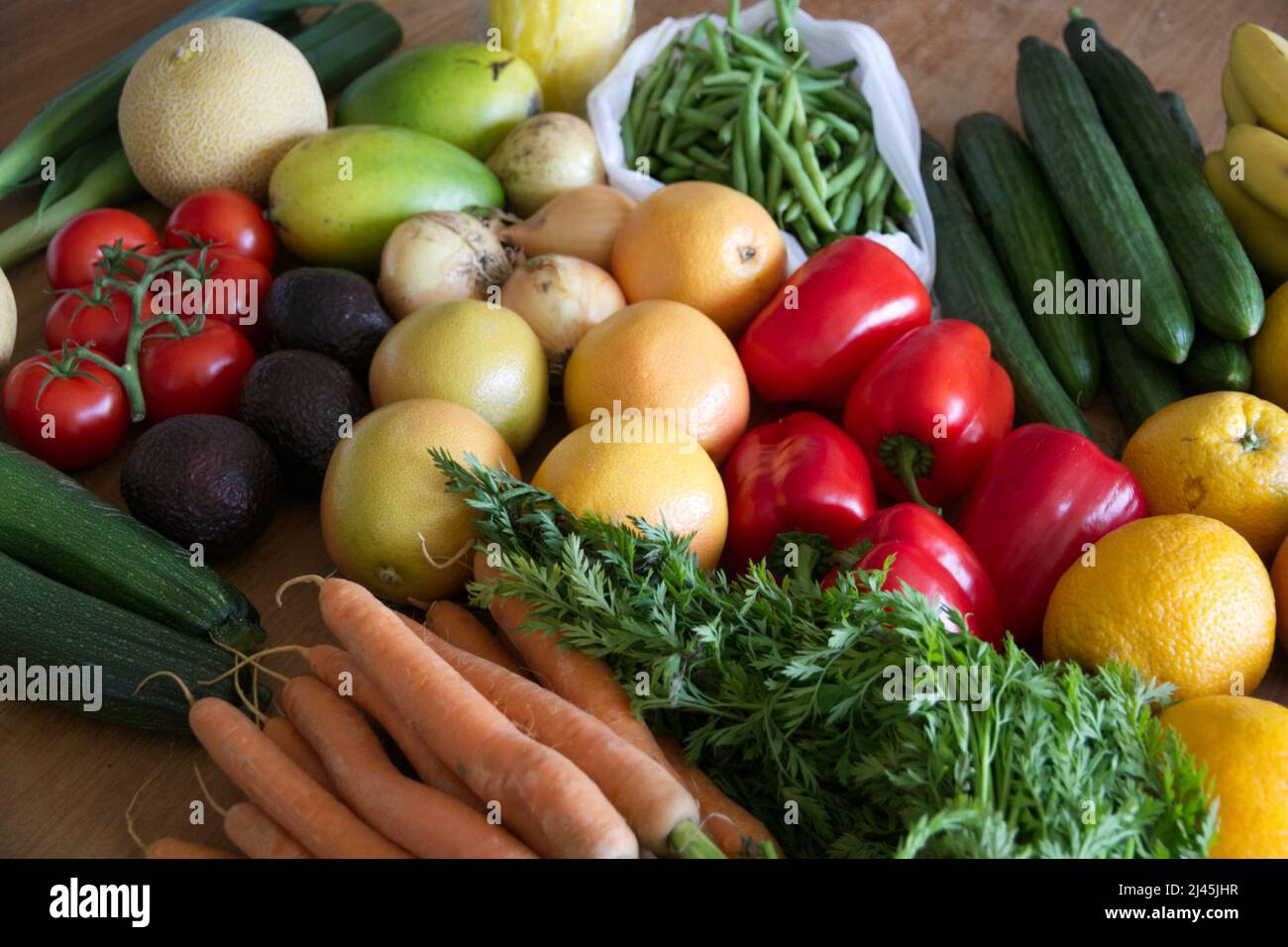 Rich selection of vegetables and fruits Stock Photo Alamy