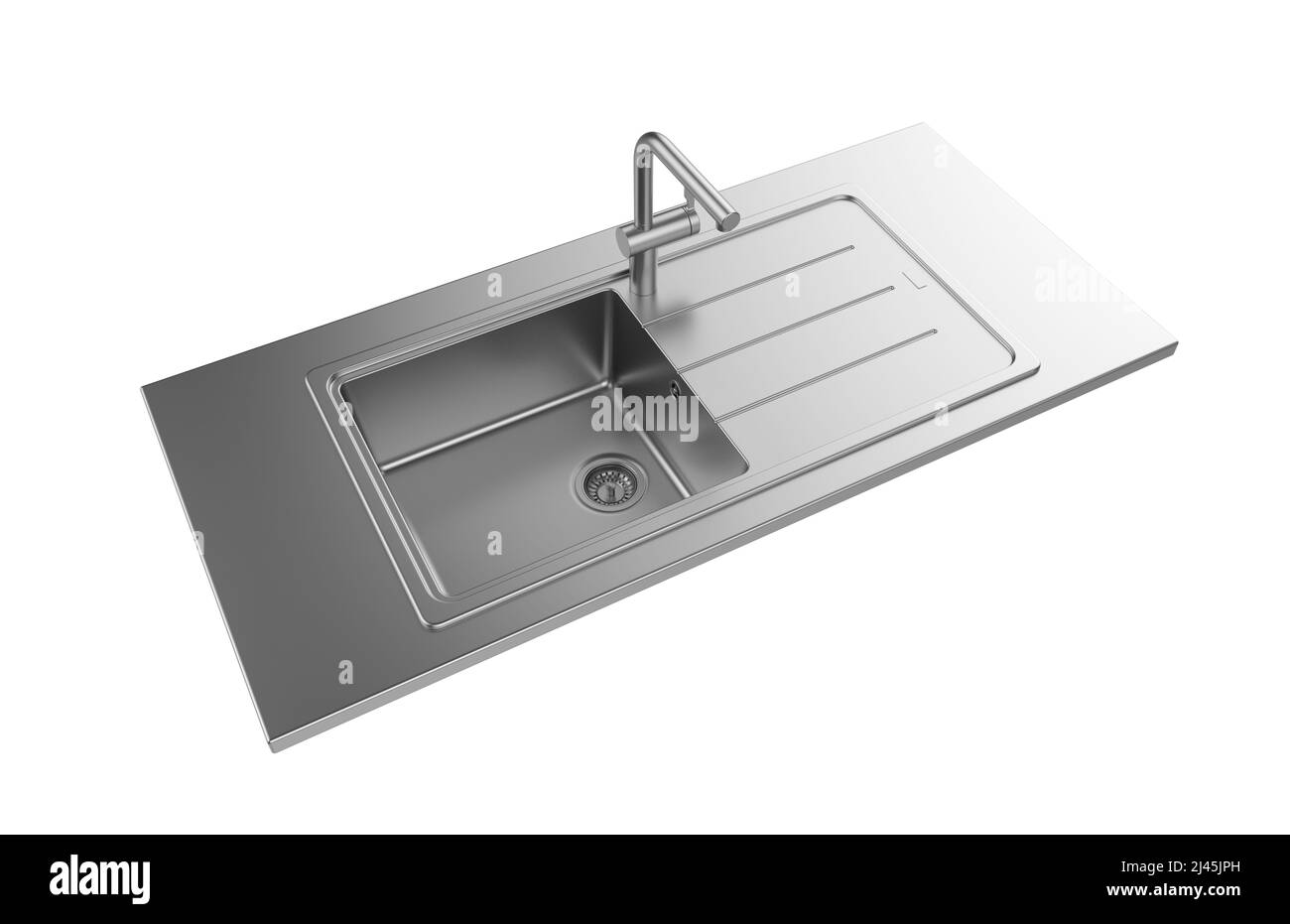 Kitchen sink isolated on white background, 3D rendering Stock Photo - Alamy