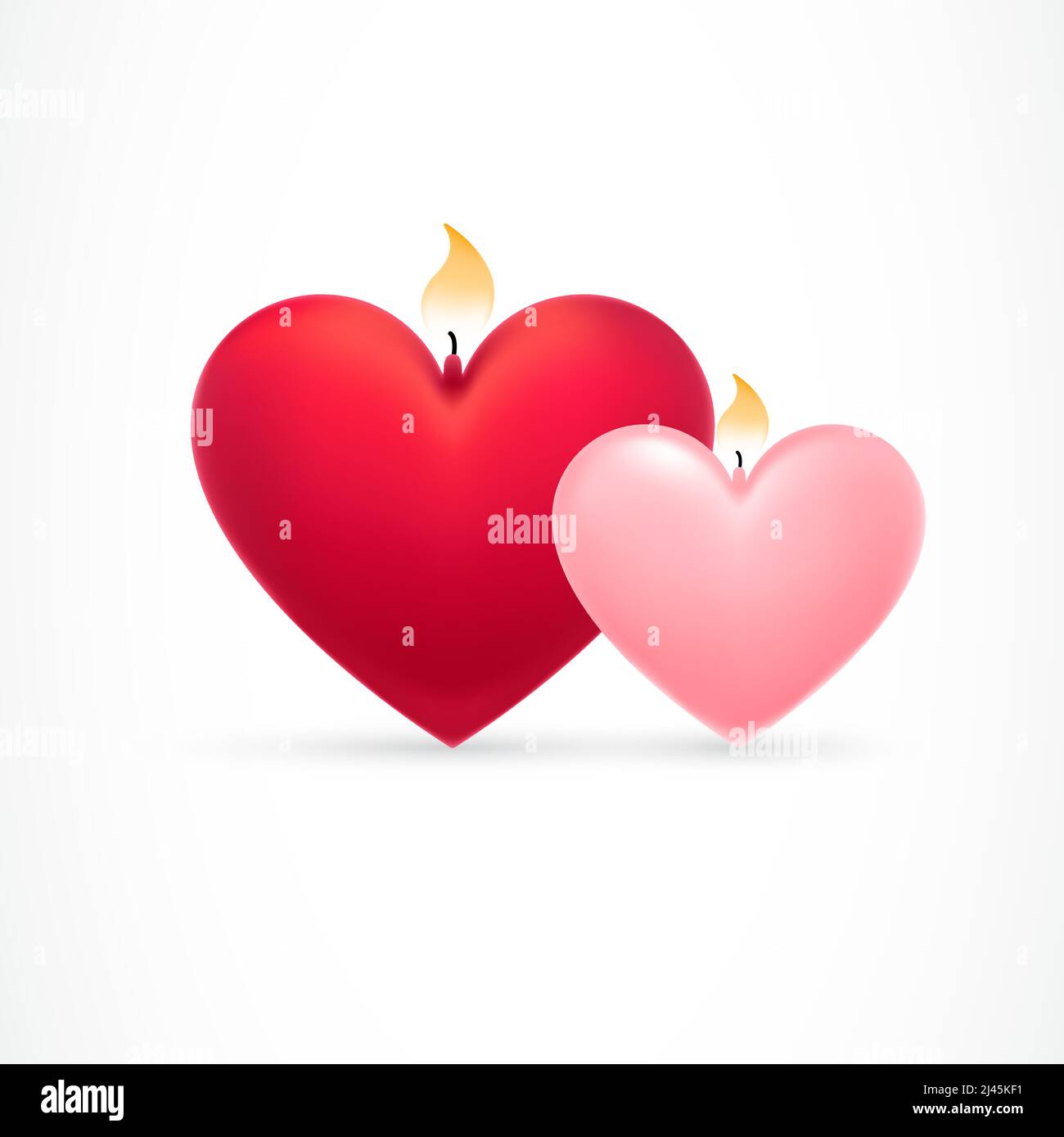 Pink and red beautiful hearts with flames. Celebration, romance, love. Valentines day concept. Can be used for greeting cards, posters, leaflets and b Stock Vector