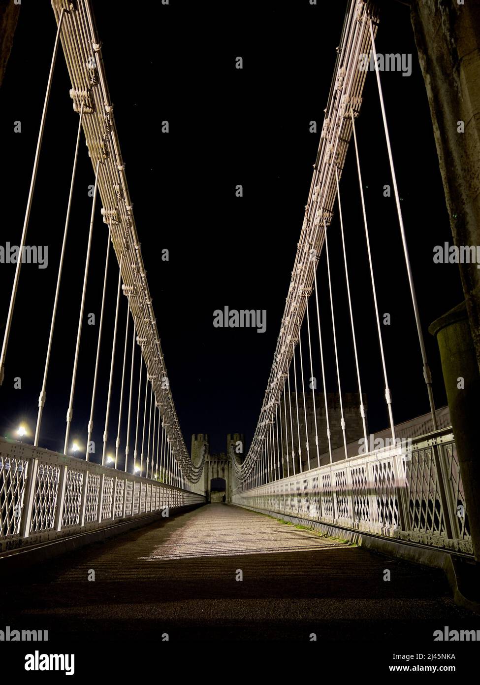 Conwy Suspension Bridge, Wales Stock Photo Alamy